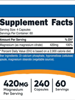 NUTRICOST CITRATO DE MAGNESIO NUTRICOST 240 CAP