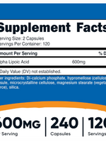 NUTRICOST ALPHA LIPOIC ACID 600MG 240 CAP NUTRICOST