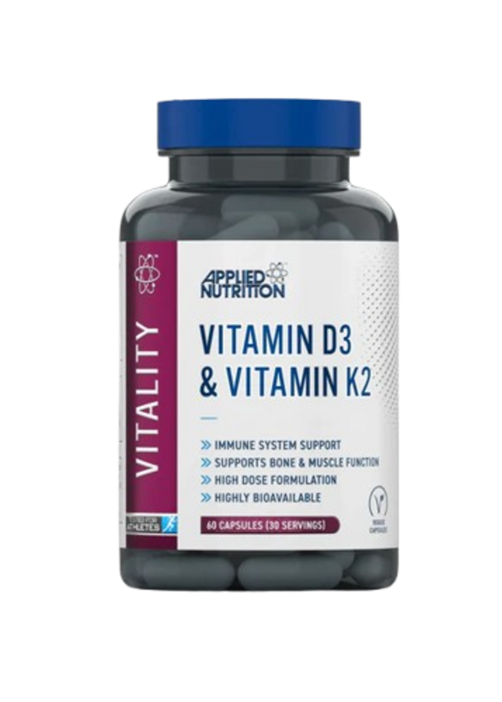 APPLIED NUTRITION VITAMINA D3 Y K2 60 CAP APPLIED NUTRITION