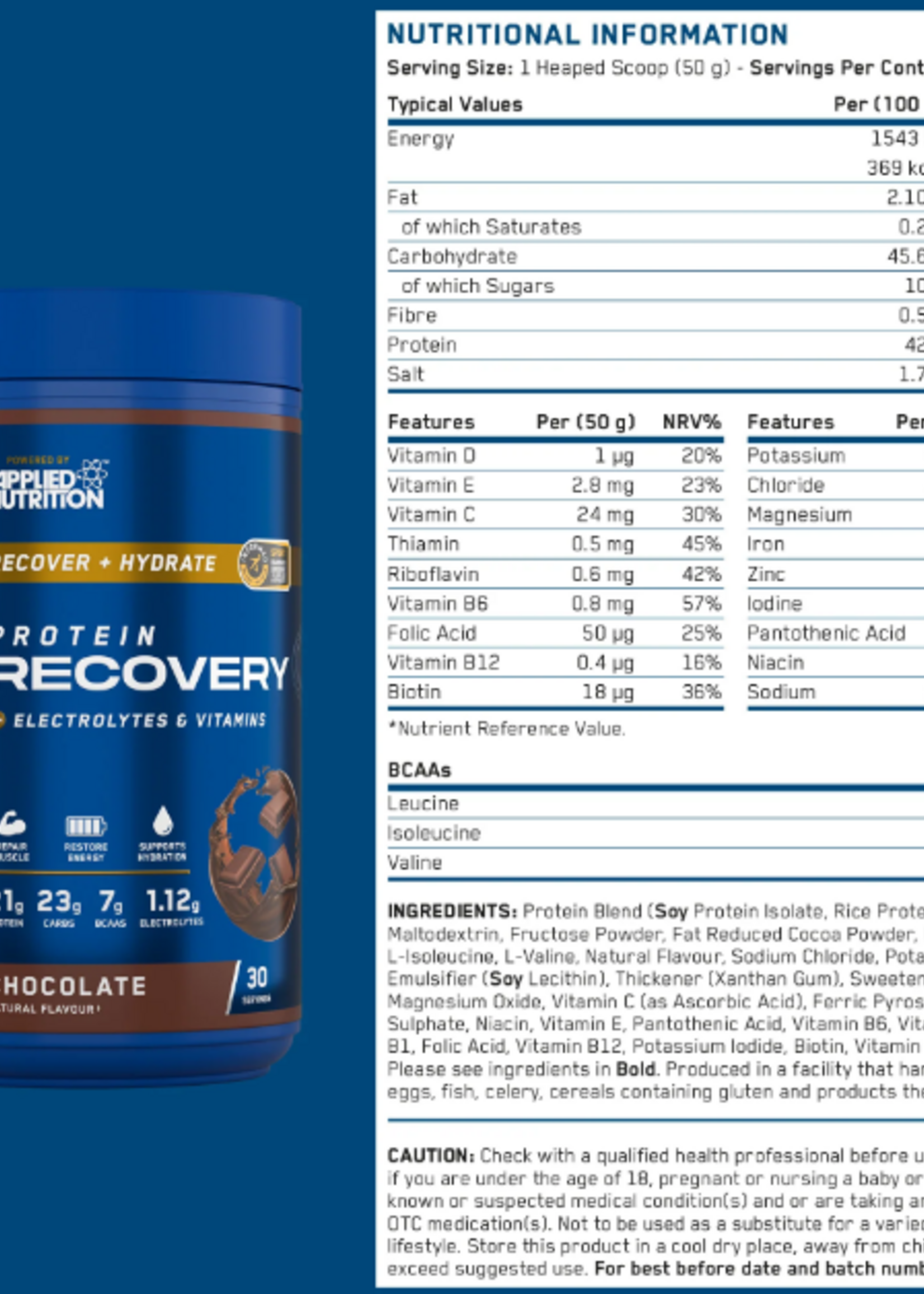 APPLIED NUTRITION PROTEIN RECOVERY APPLIED NUTRITION