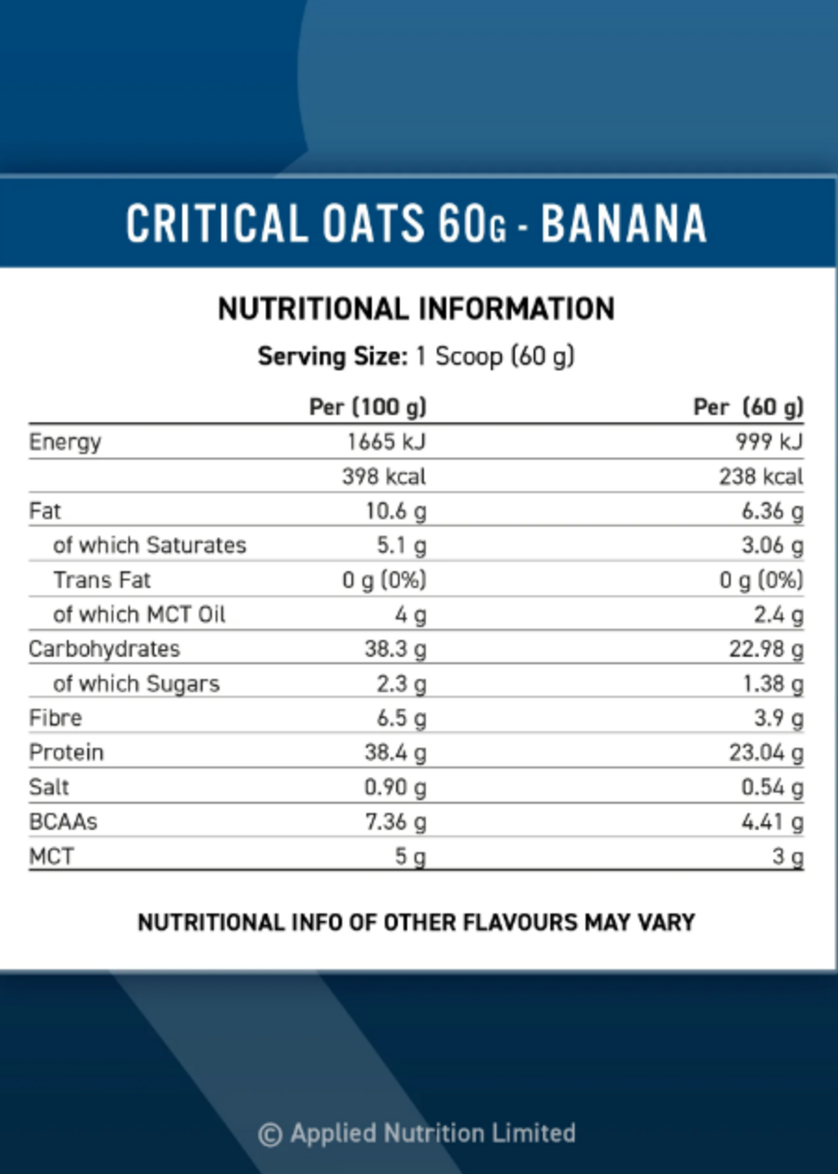APPLIED NUTRITION OATS PROTEIN PORRIDGE