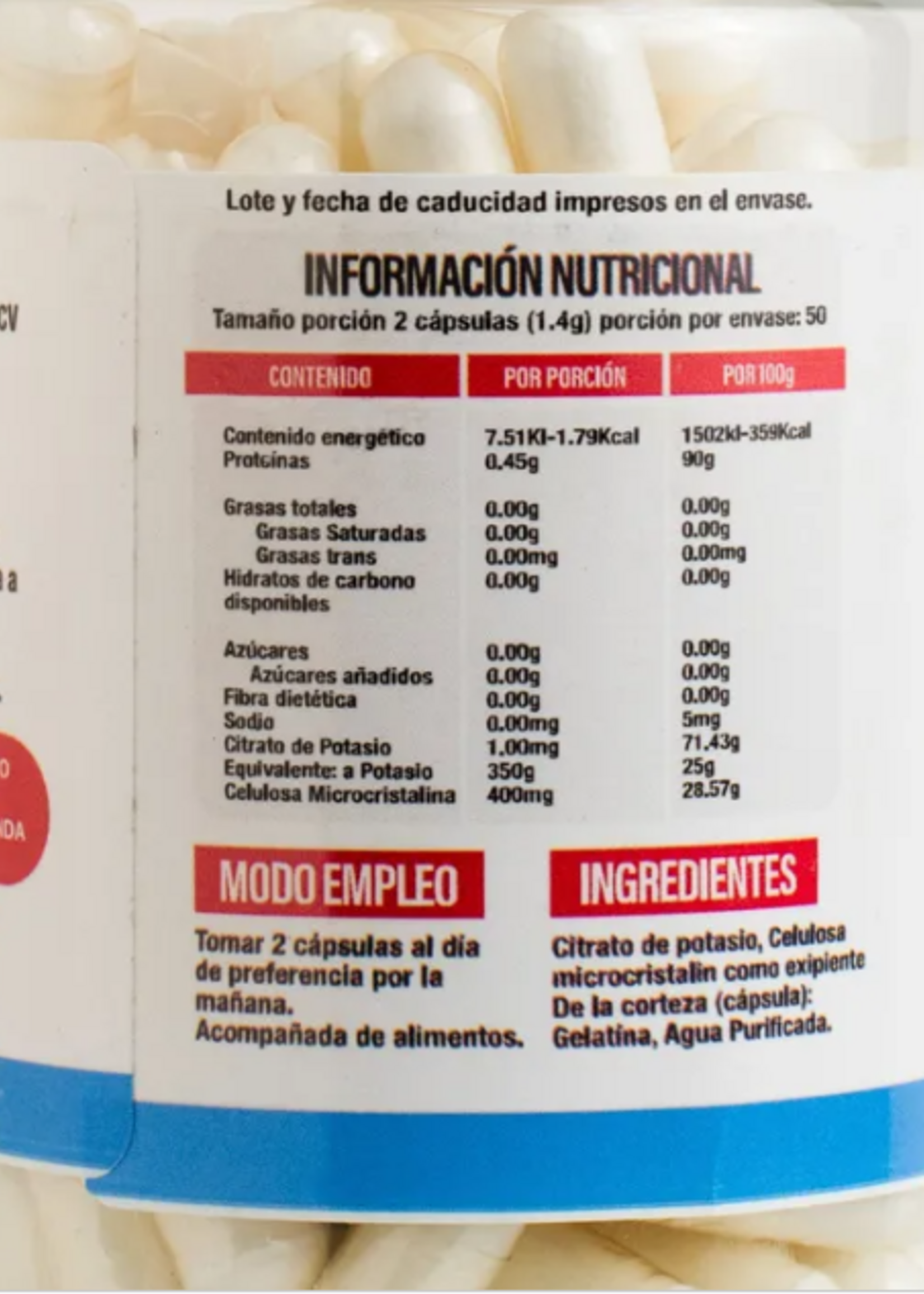 CITRATO DE POTASIO SUPERLABS 500 MG 100 CAP