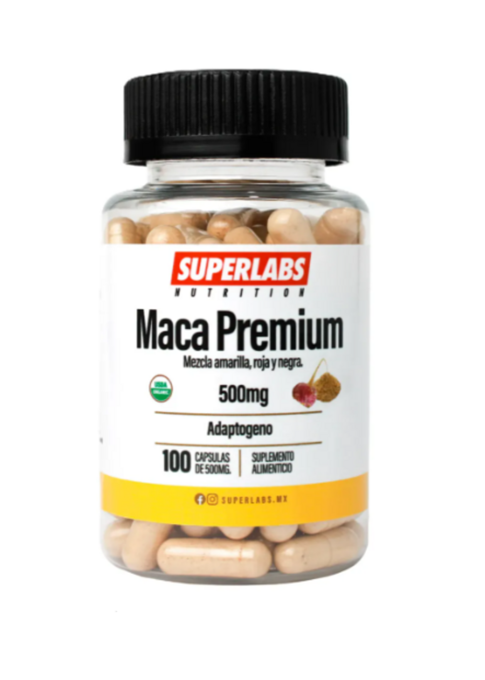 SUPERLABS NUTRITION MACA PREMIUM SUPERLABS 500 MG 100 CAP