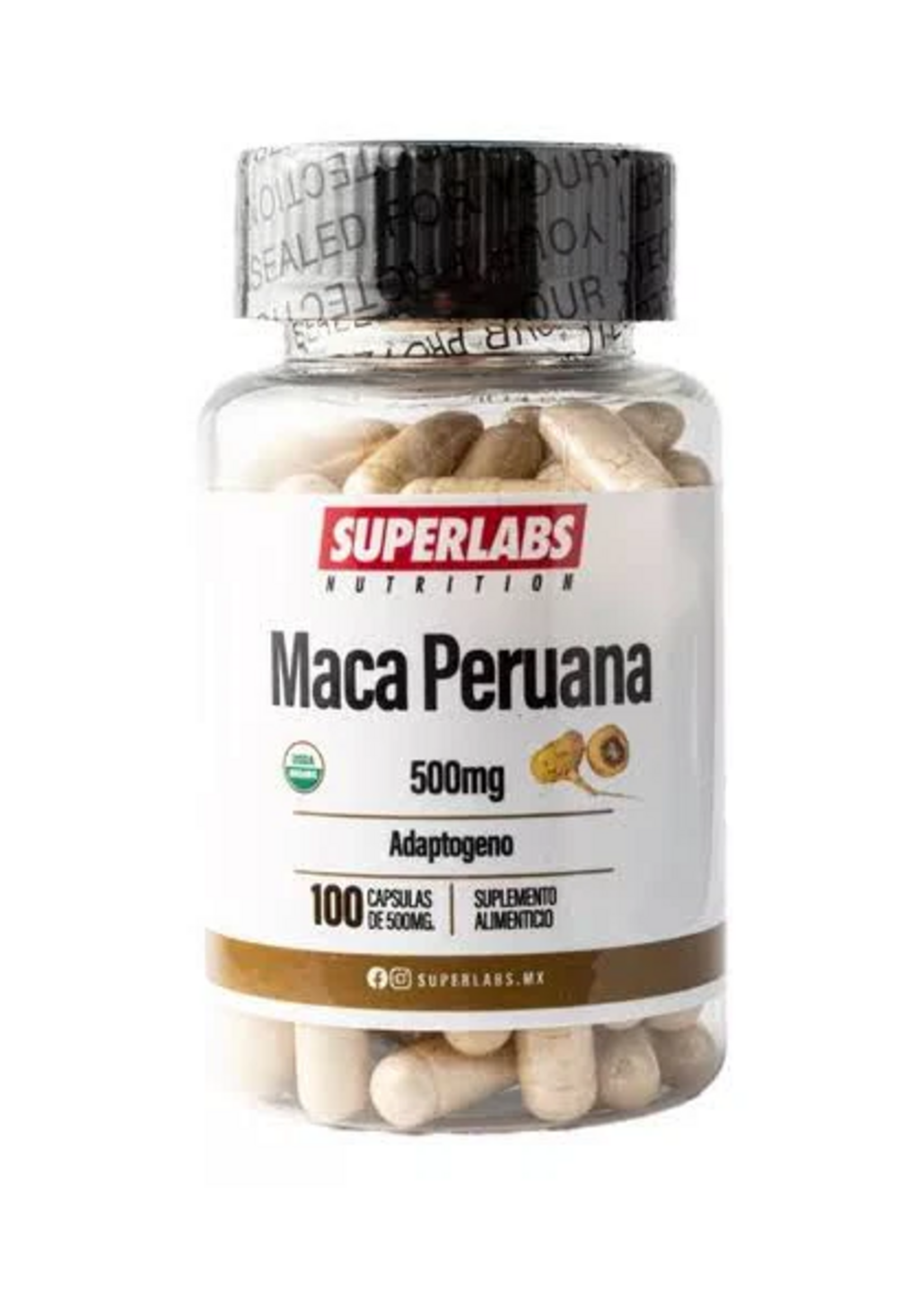SUPERLABS NUTRITION MACA PERUANA SUPERLABS 500 MG 100 CAP