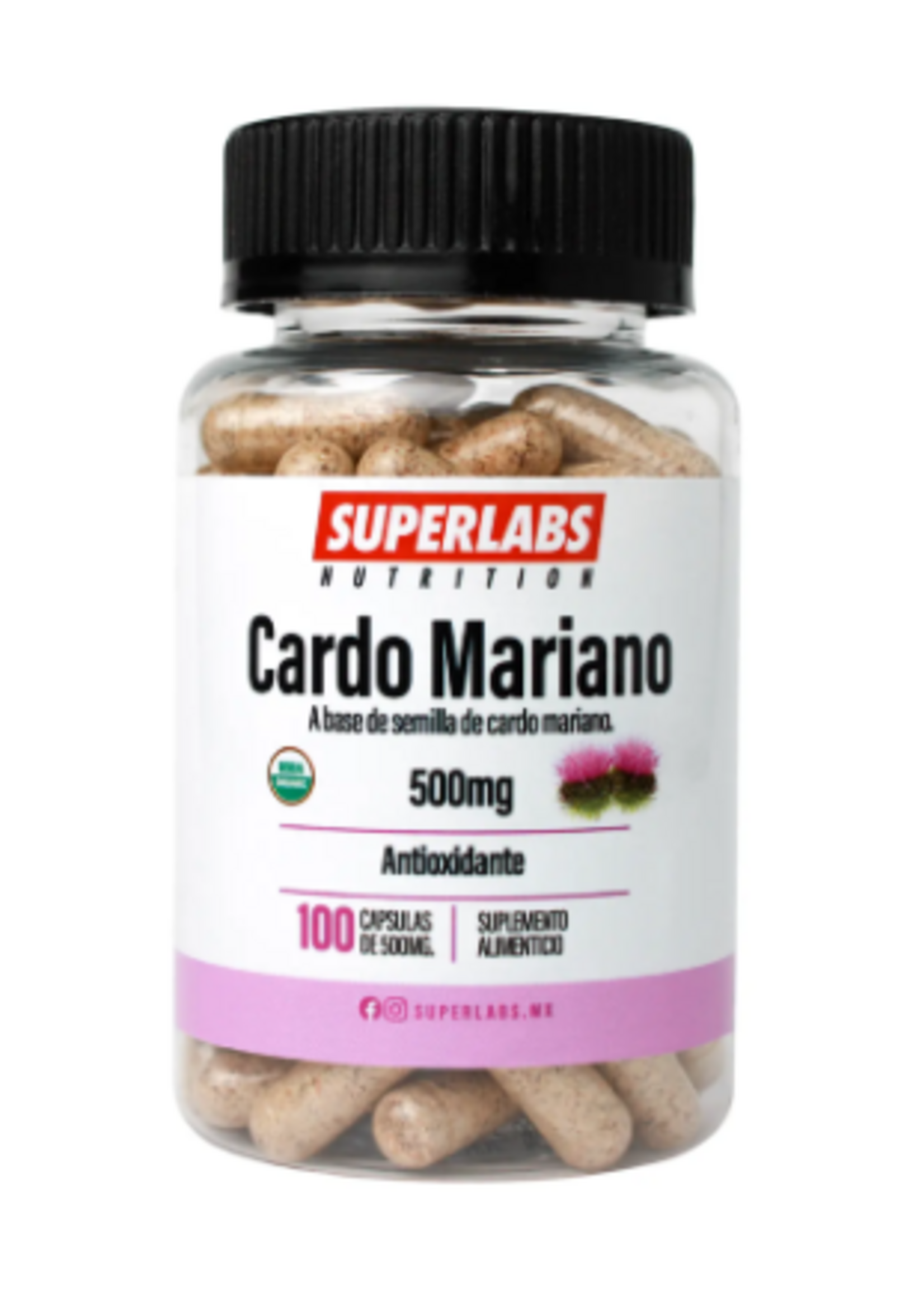 SUPERLABS NUTRITION CARDO MARIANO SUPERLABS 500 MG 100 CAP