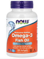 NOW OMEGA 3 FISH OIL NOW 1000 MG 100 SOFTGELS