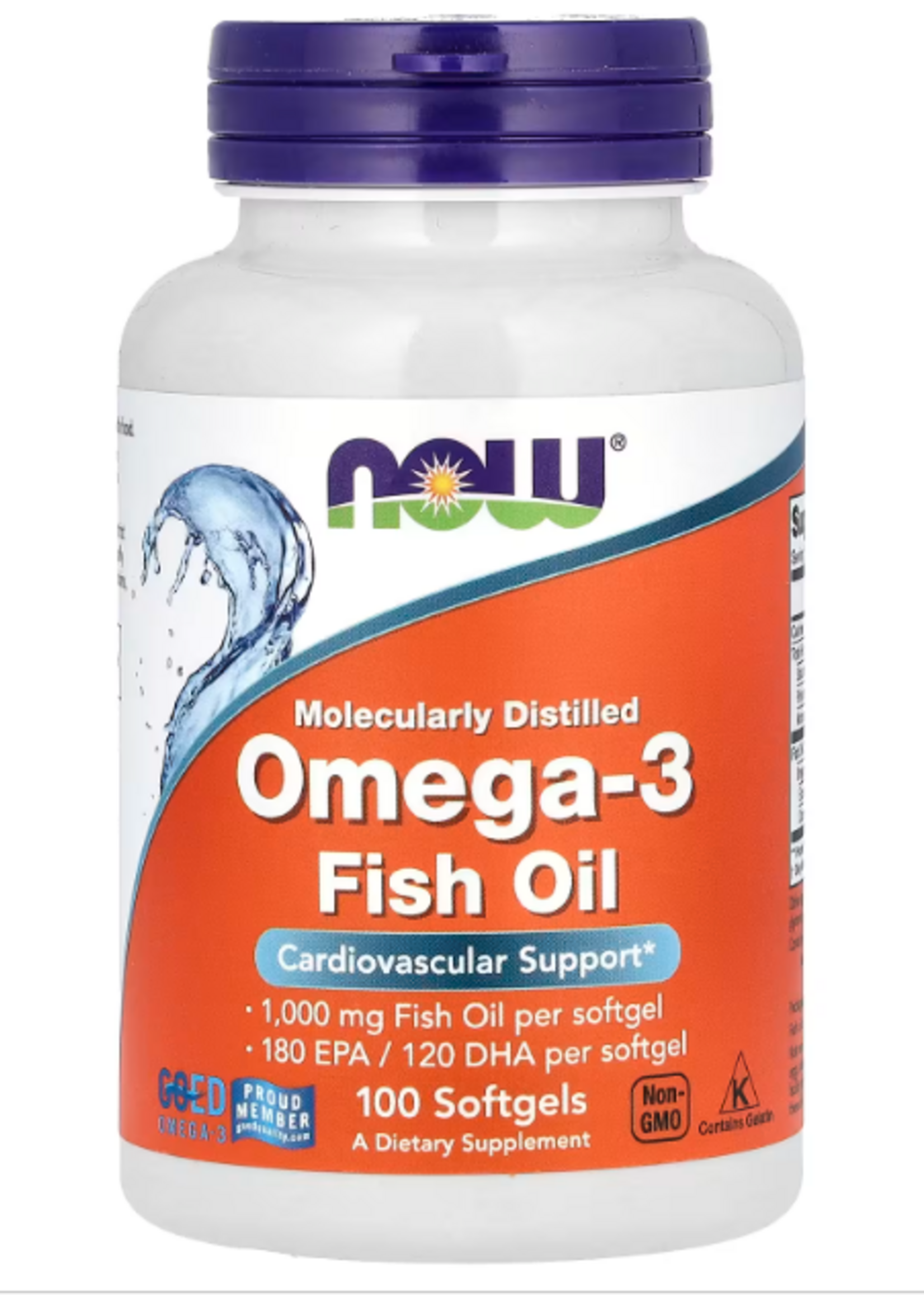 NOW OMEGA 3 FISH OIL NOW 1000 MG 100 SOFTGELS