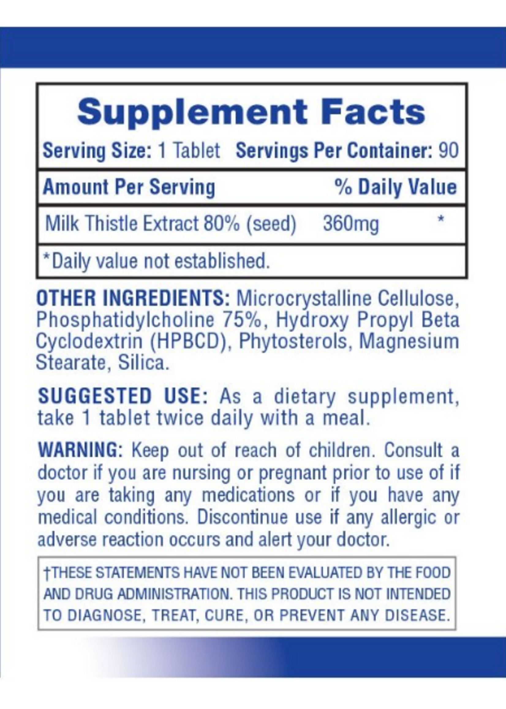 MILK THISTLE 90 TAB HITECH
