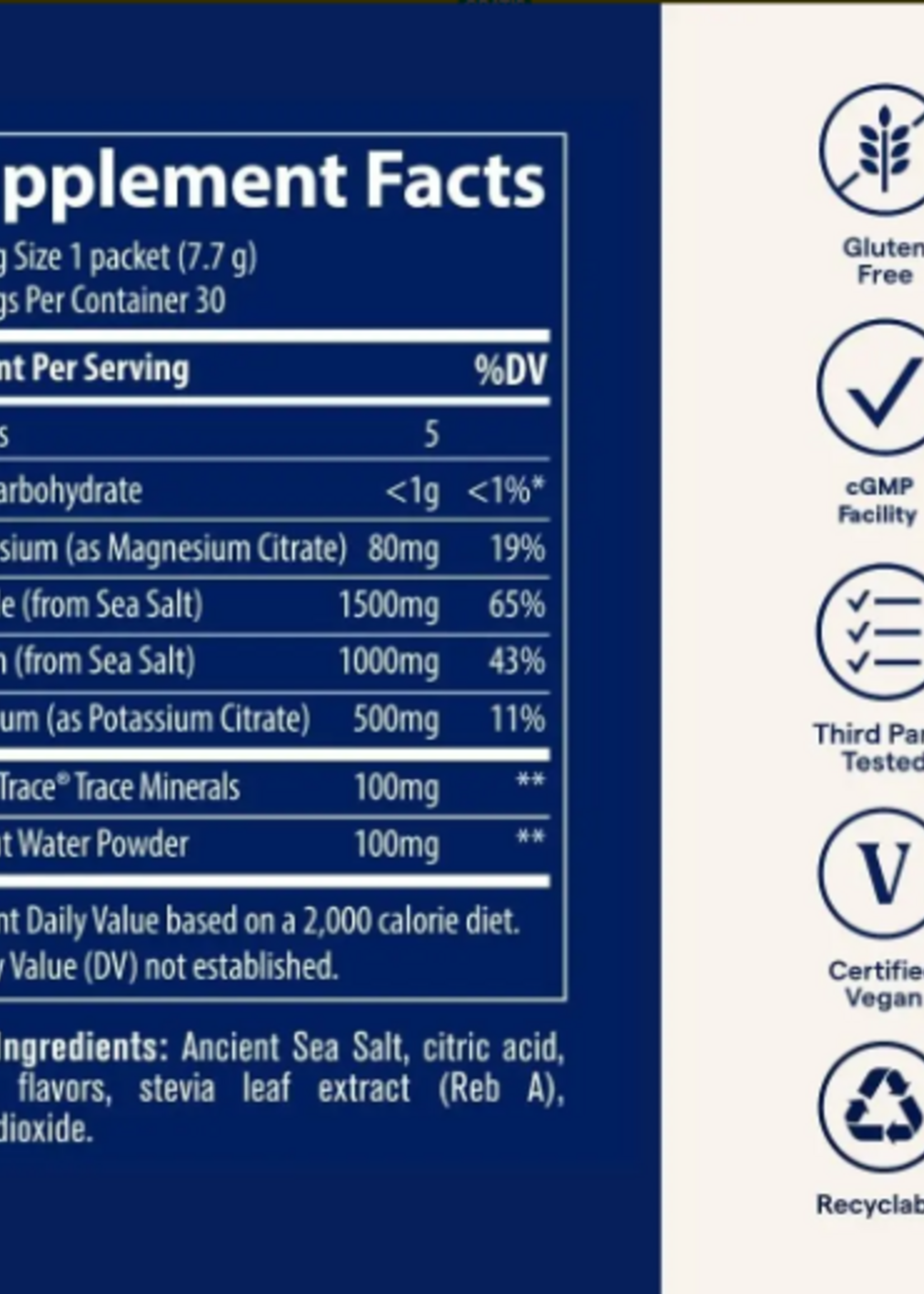 TRACE MINERALS TRACE MINERALS ZEROLYTE ELECTROLITOS & COCONUT WATER 1 STICK