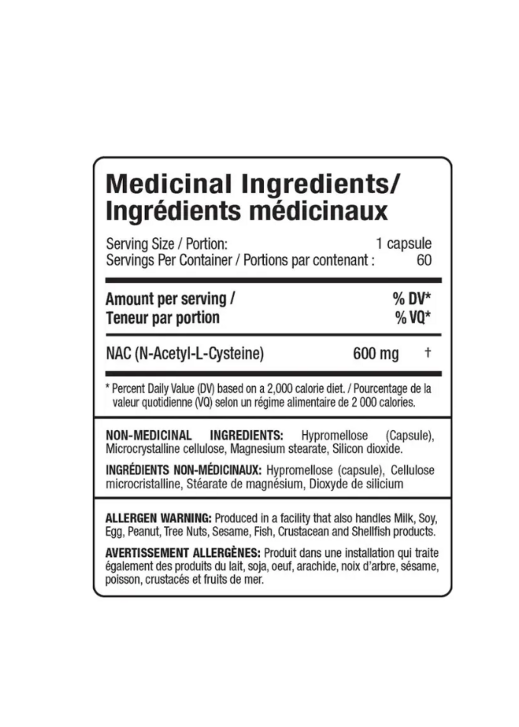 ALLMAX NAC ALLMAX 600 MG 60 CAP
