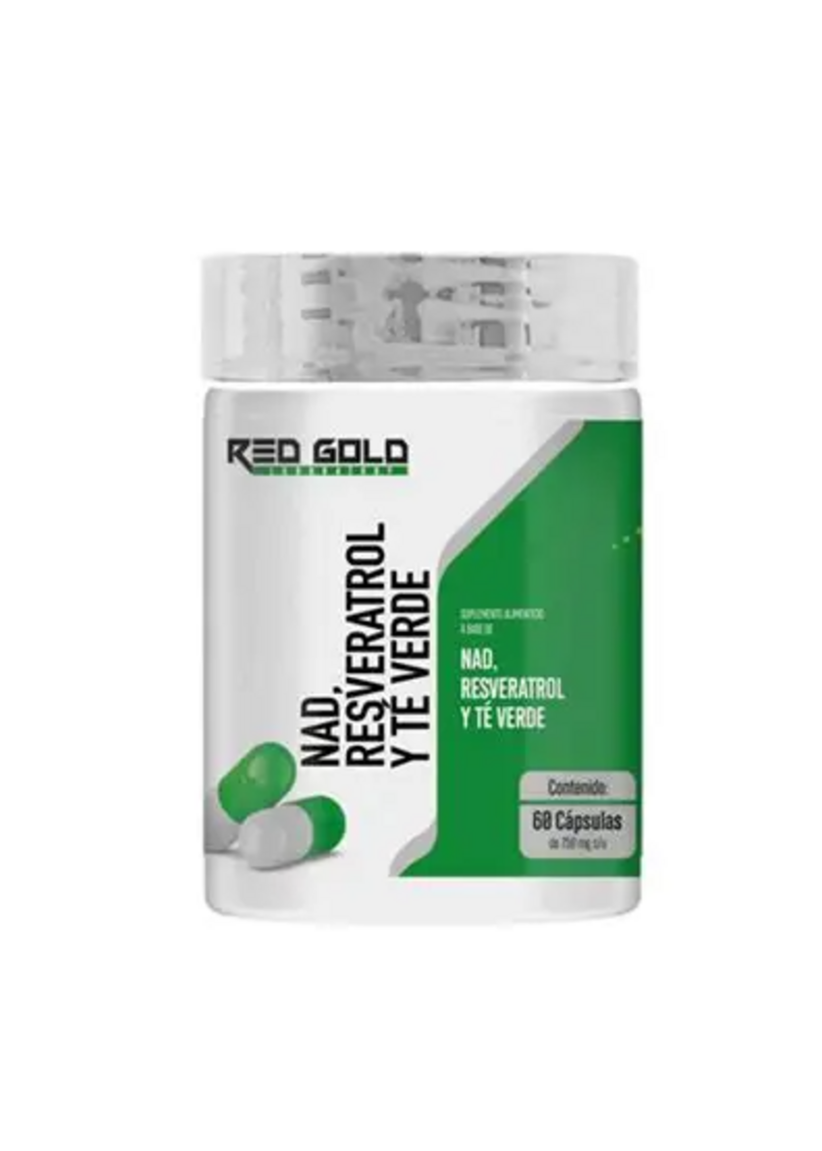REDGOLD NAD, RESVERATROL Y TE VERDE RED GOLD 750 MG 60 CAP