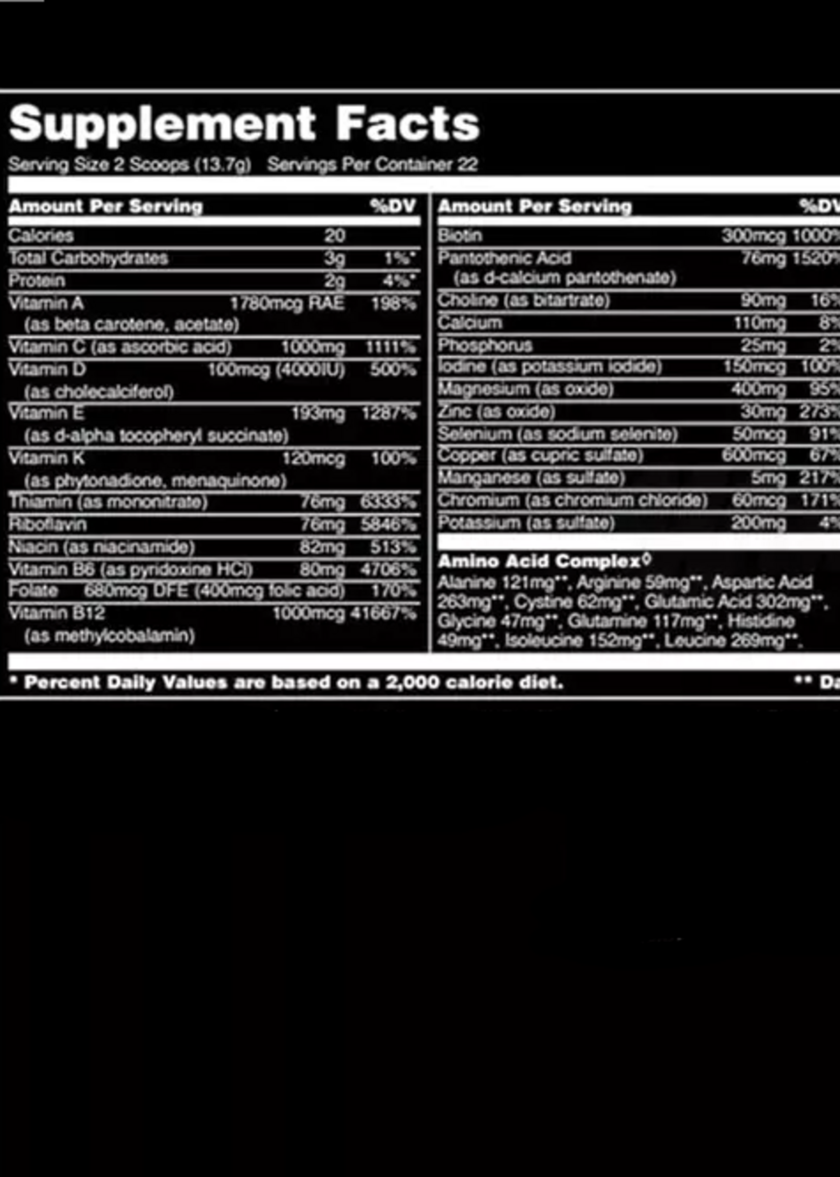 ANIMAL ANIMAL PAK POWDER (Multivitamínico)