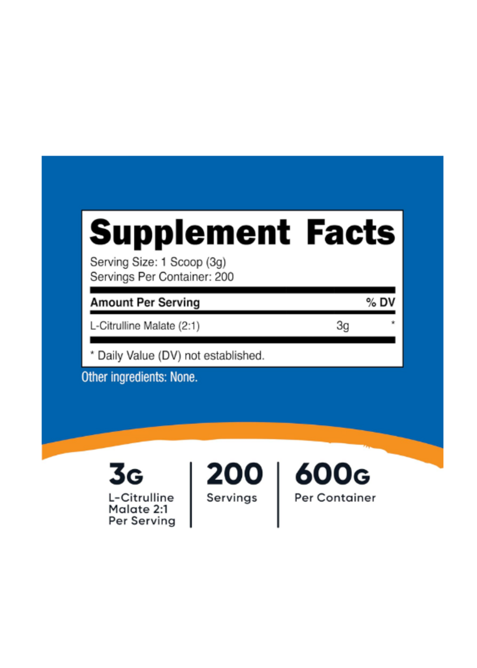 NUTRICOST L - CITRULINA MALATE 2:1 200 SERV NUTRICOST