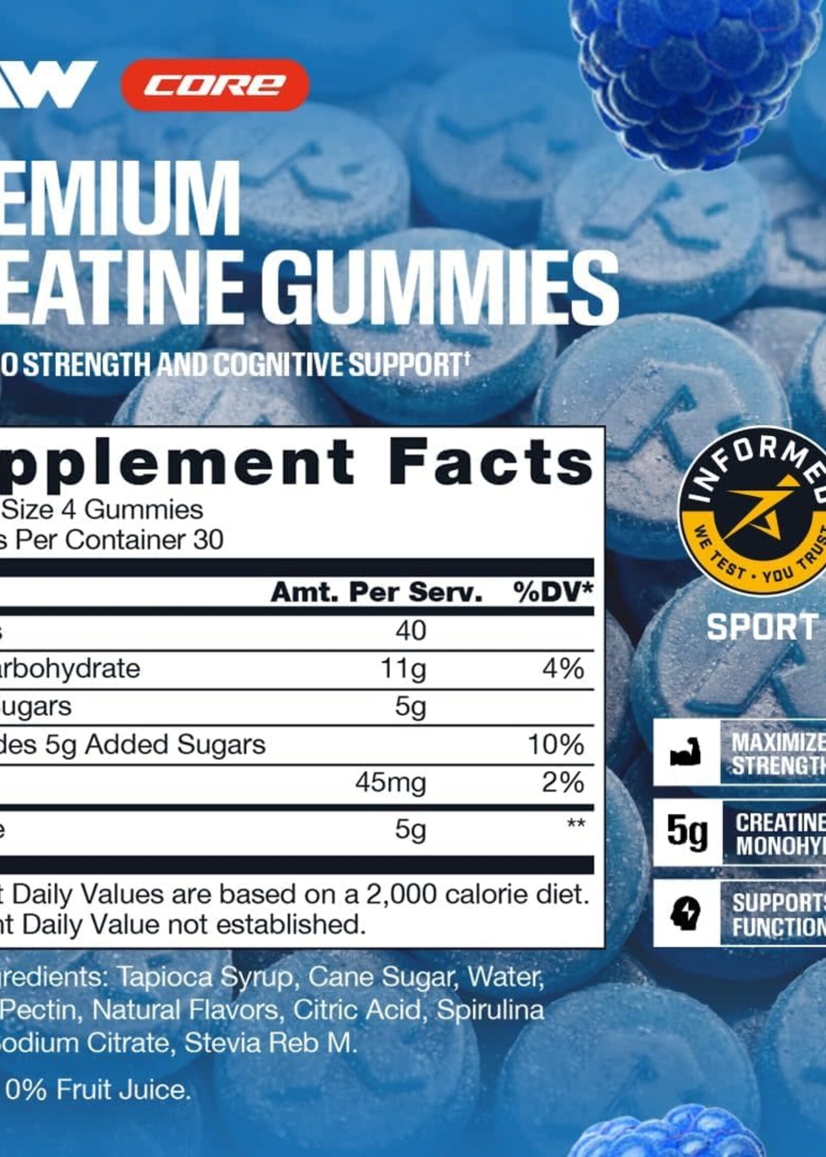 RAW PREMIUM CREATINA GUMMIES RAW