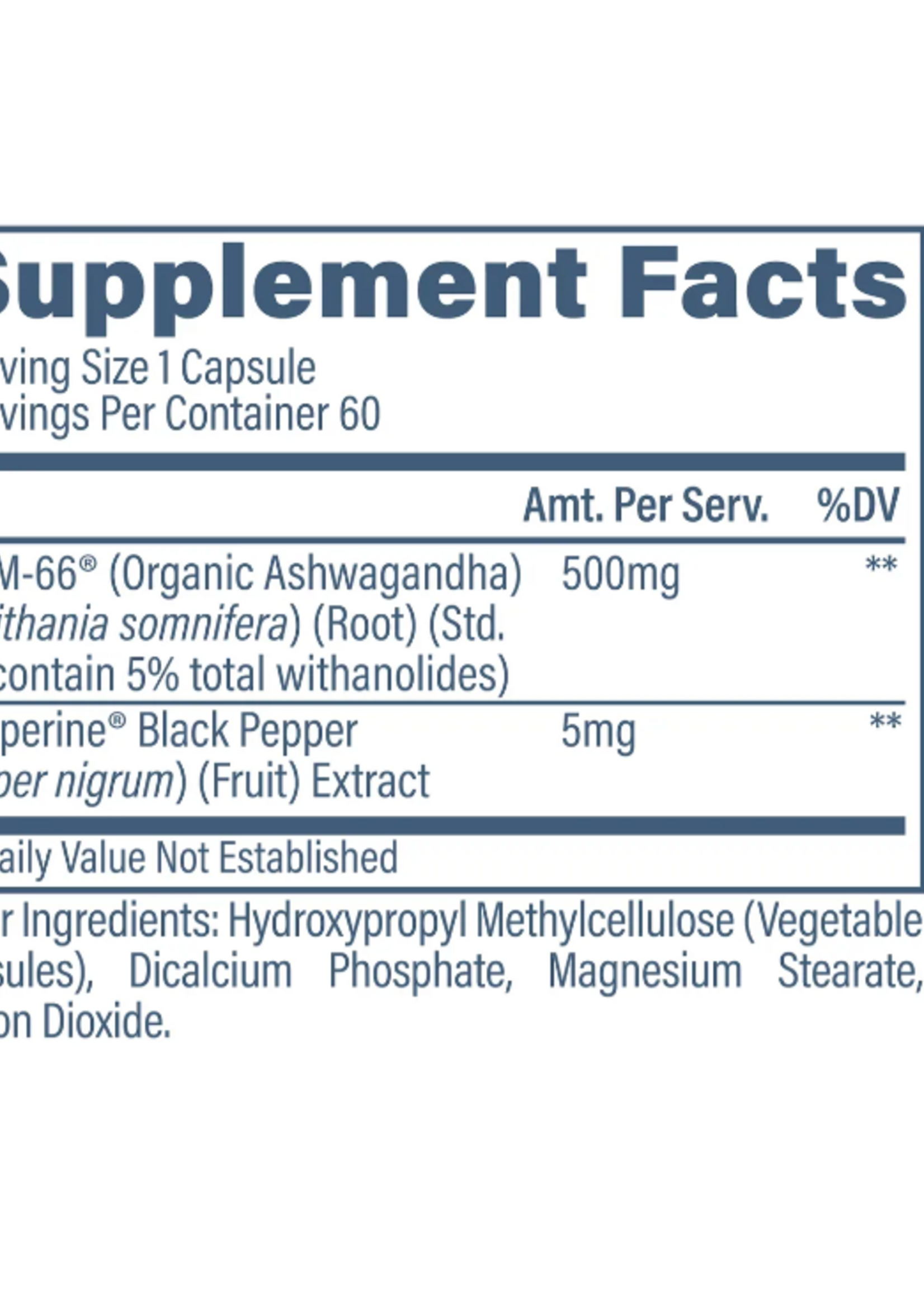REVIVE ASHWAGANDA KSM REVIVE 500 MG/60 CAP