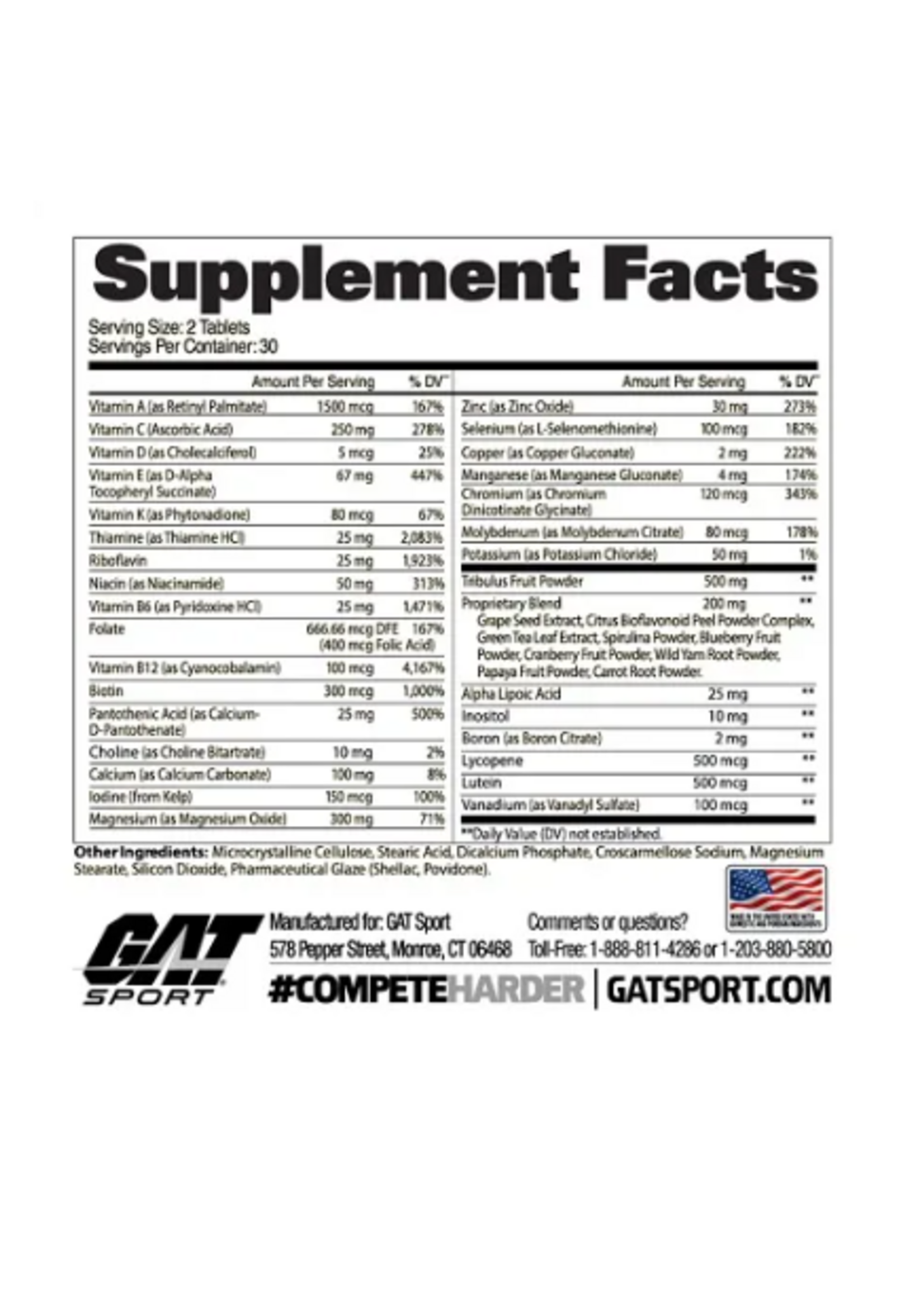 GAT MENS MULTI GAT 60 TAB