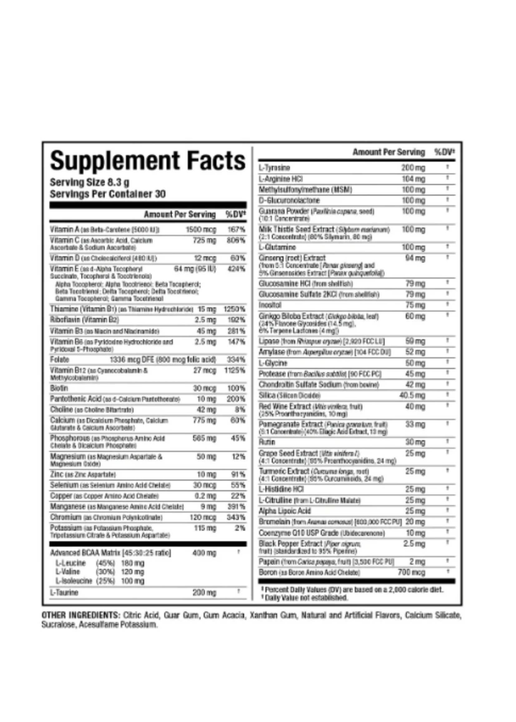 ALLMAX VITASTACK (Multivitamínico) 30 SERV ALLMAX  ORANGE *PROMO*