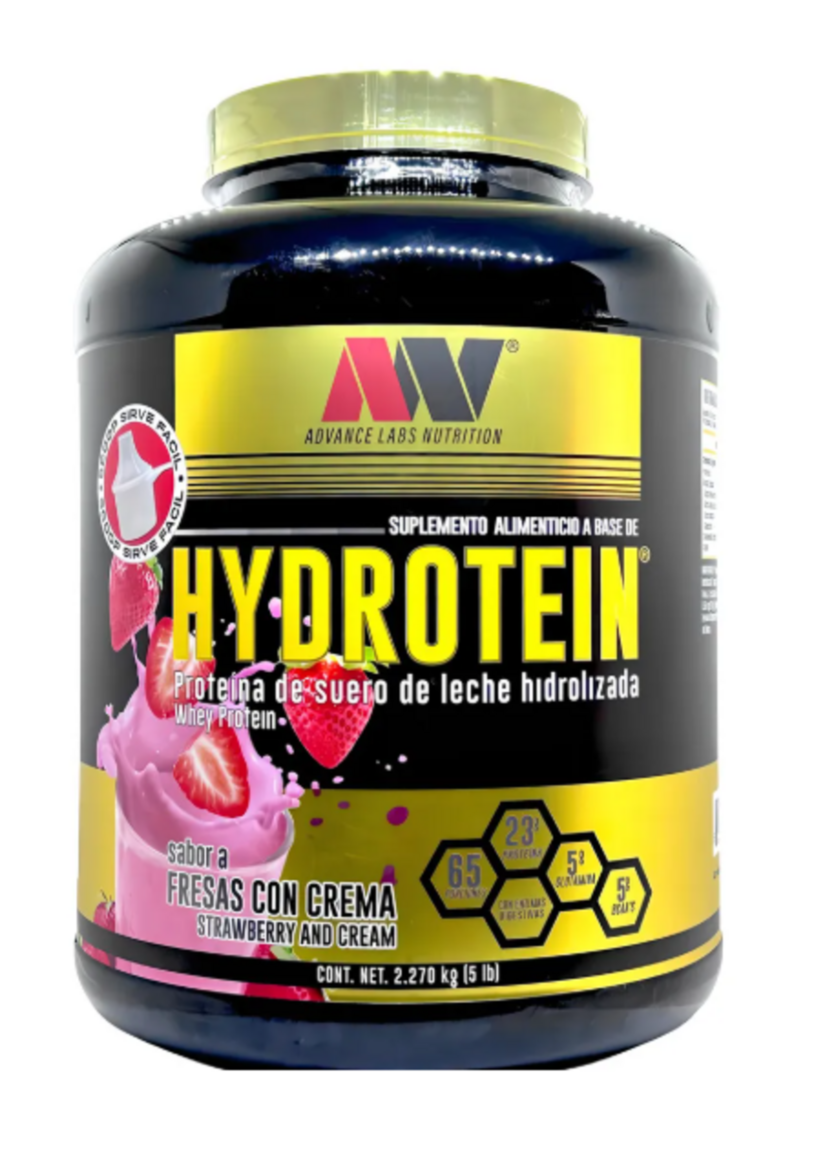 ADVANCE NUTRITION HYDROTEIN TAPA DORADA