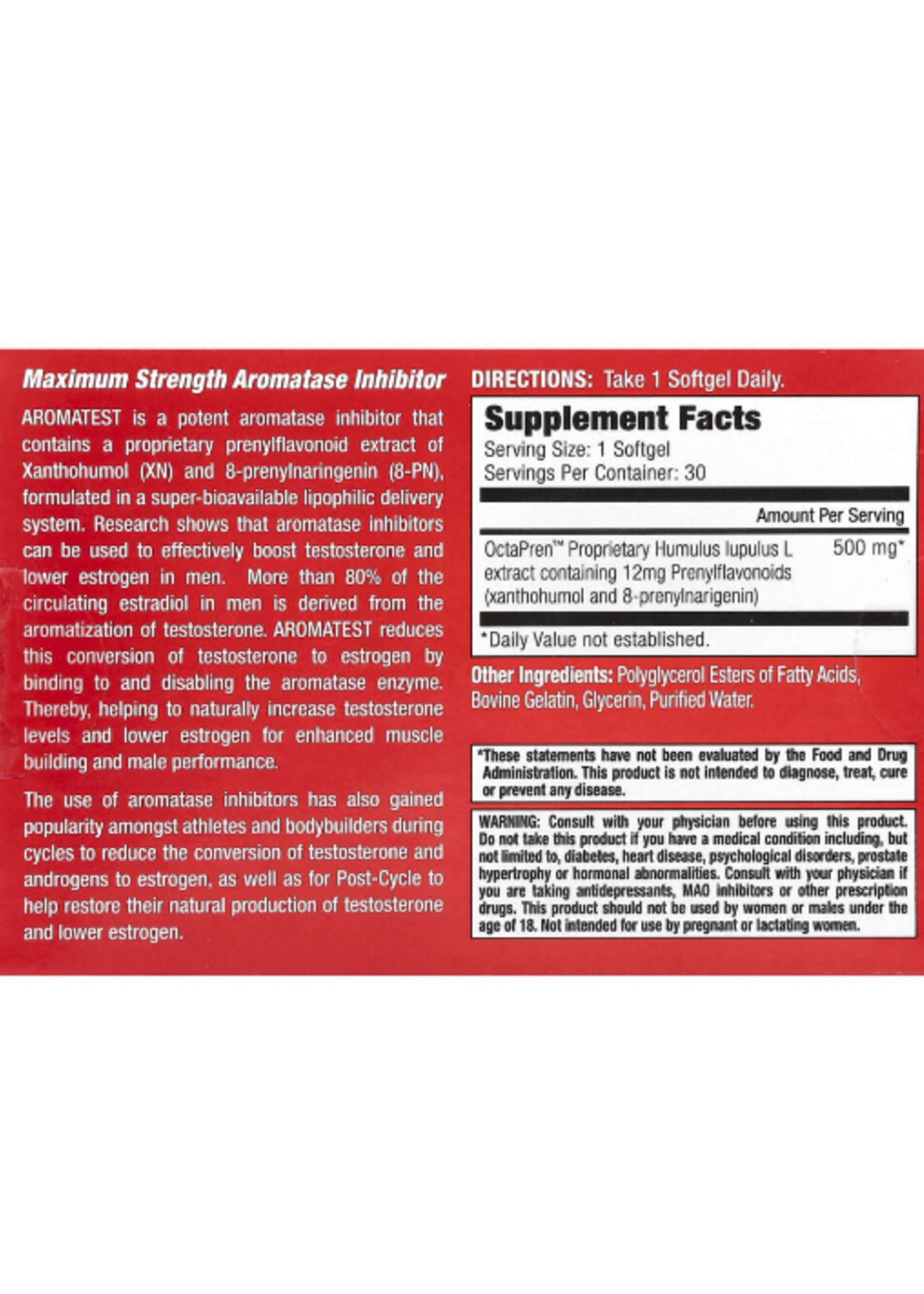 MUSCLEMEDS AROMATEST MUSCLEMEDS 500 MG/30 SOFT