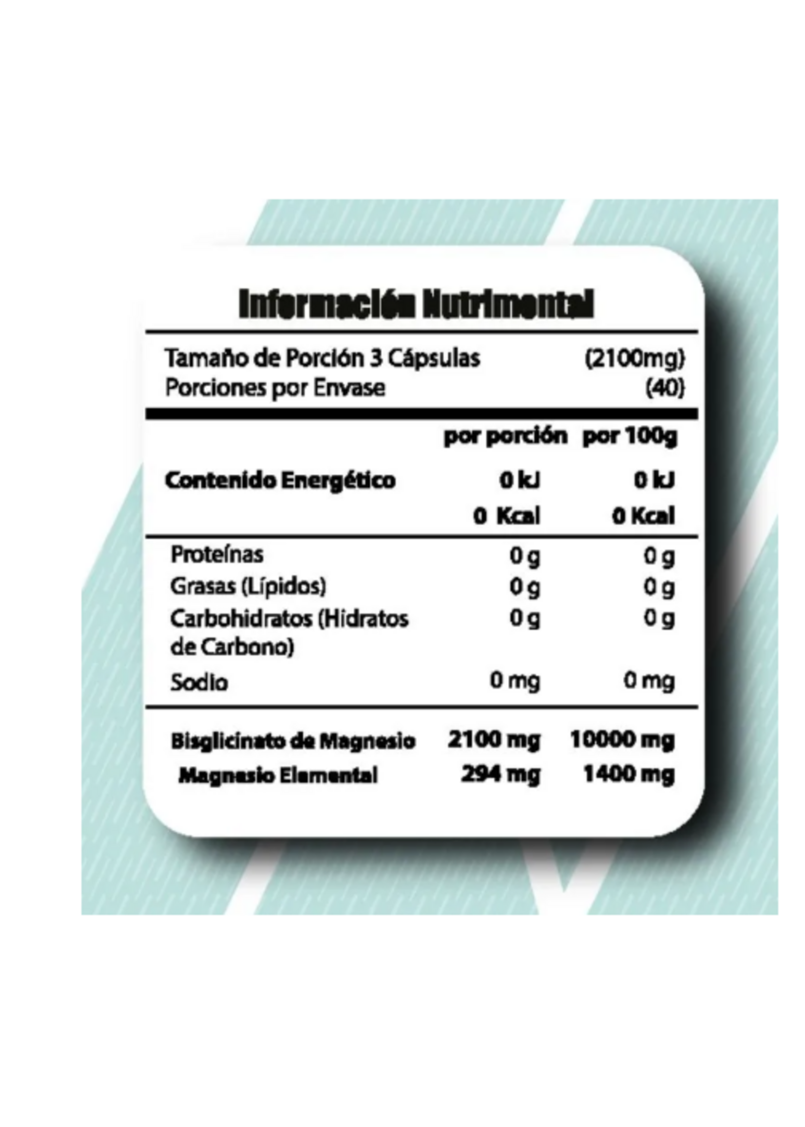 META NUTRITION GLICINATO DE MAGNESIO 2100 MG 120 CAP META