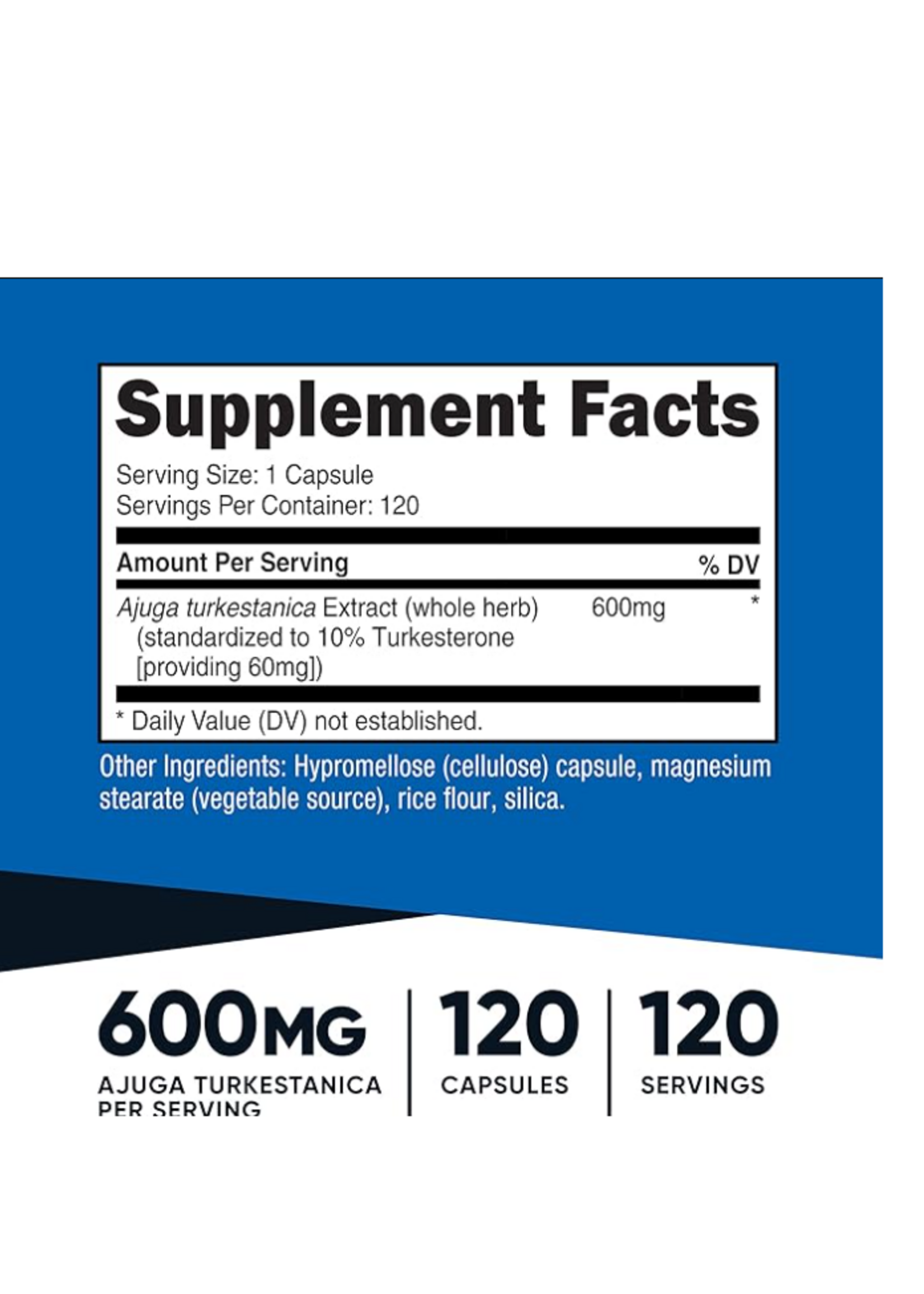 NUTRICOST TURKESTERONE 600MG 120 CAP NUTRICOST