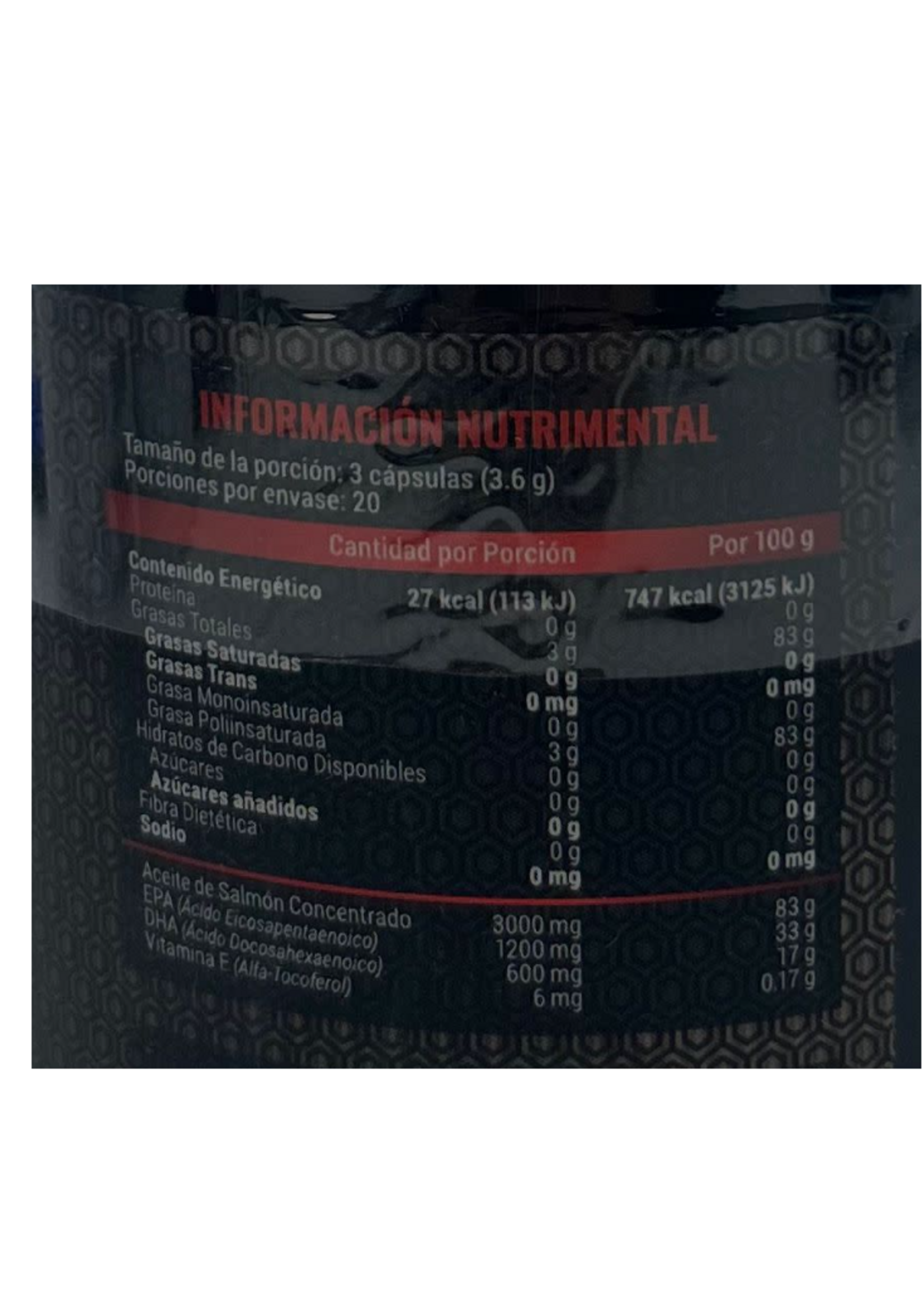ADVANCE NUTRITION OMEGA 3 ADVANCE NUTRITION 60 CAP *NEGRO TAPA ROJA**