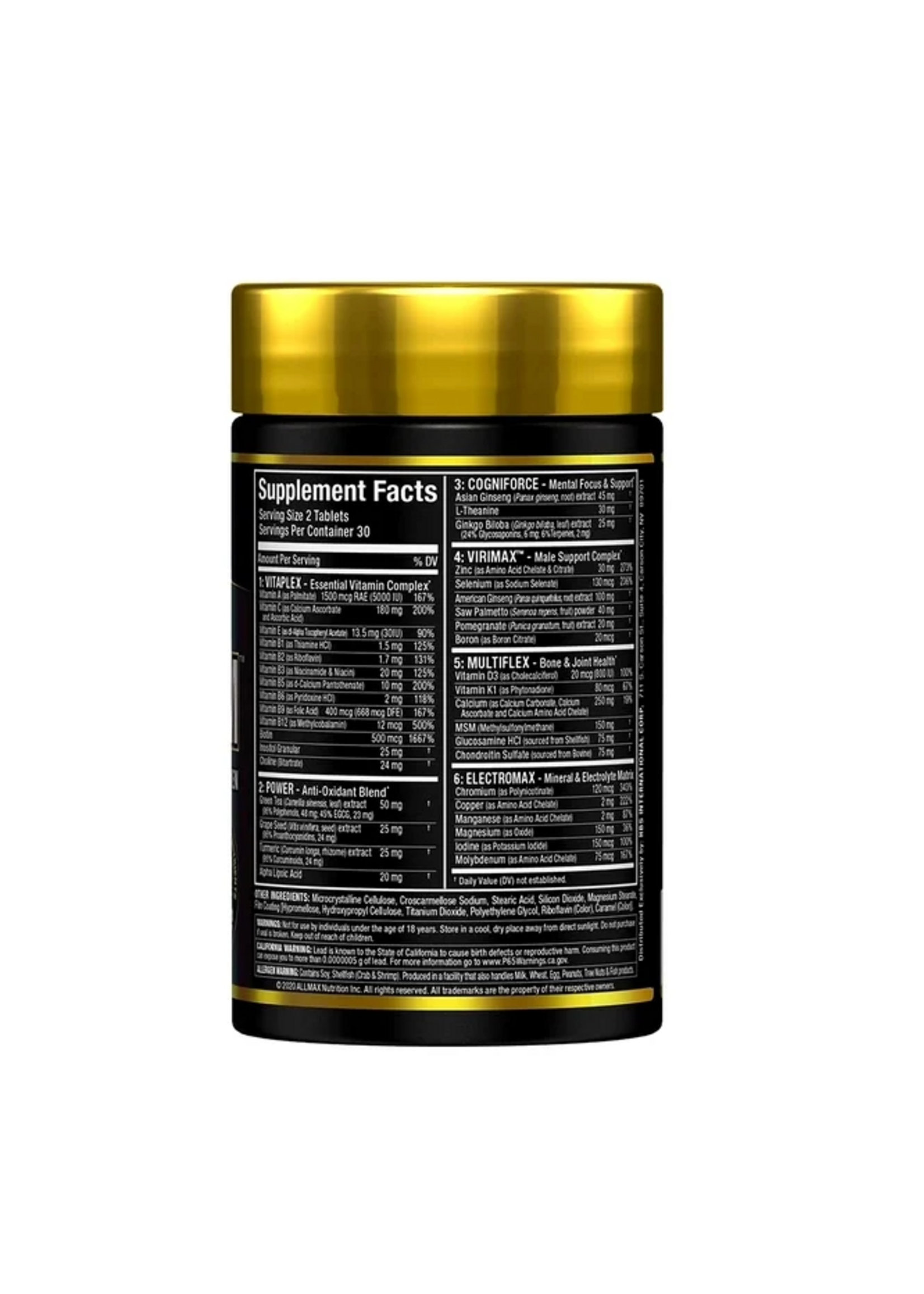 ALLMAX VITAFORM MEN (Multivitamínico) 60 TAB ALLMAX