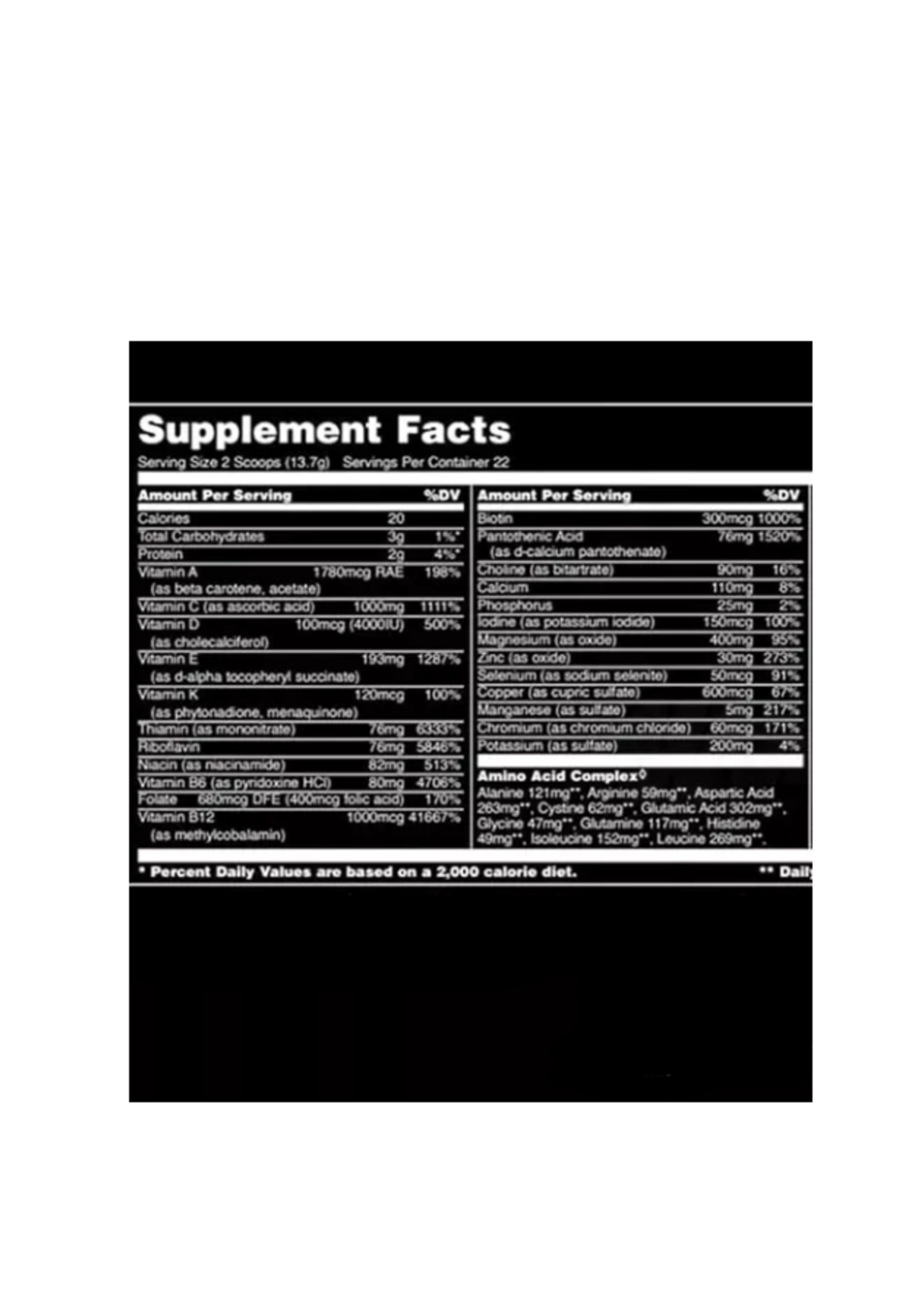 ANIMAL ANIMAL PAK POWDER (Multivitamínico)