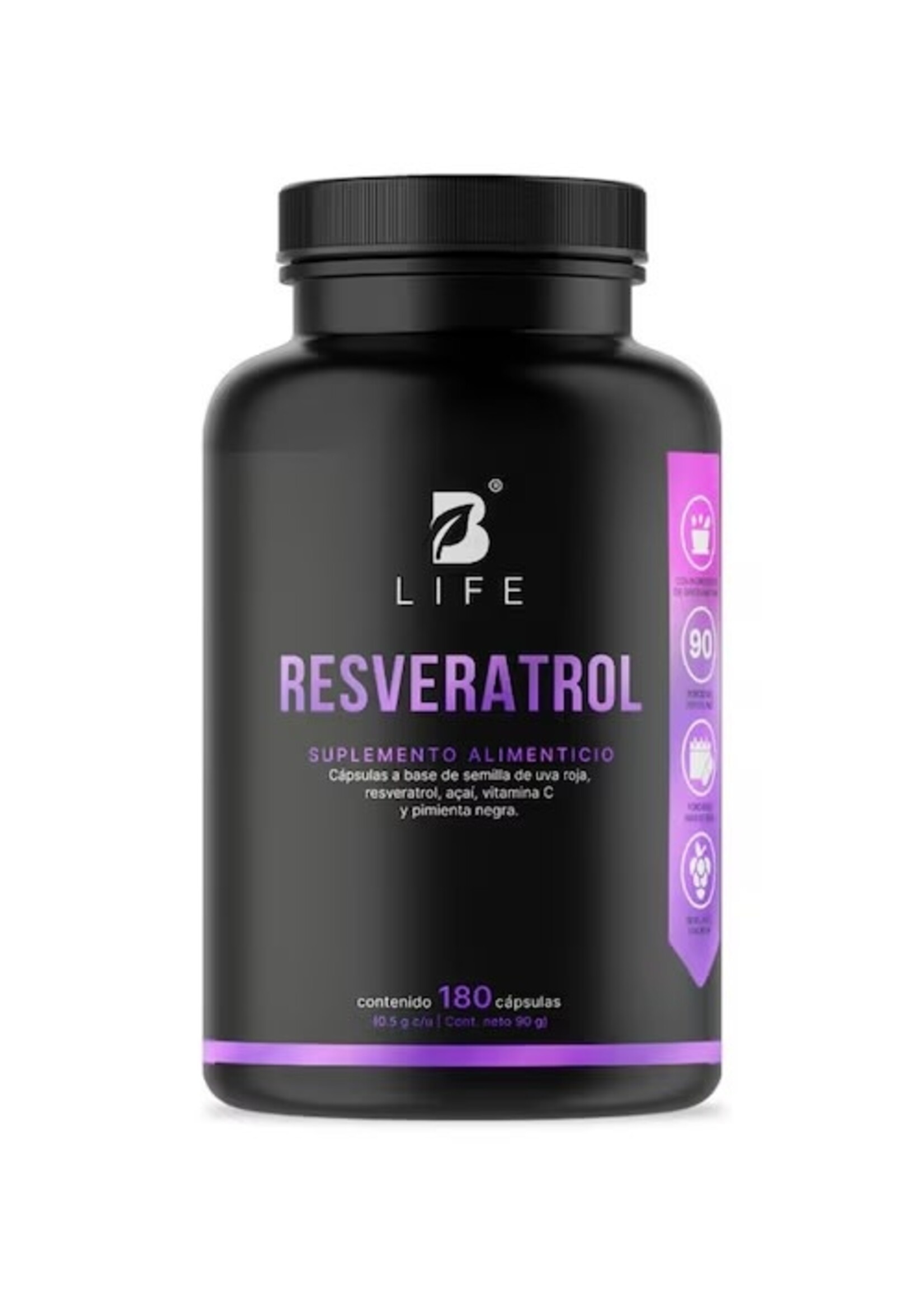 B LIFE RESVERATROL B LIFE 500 MG 180 CAP