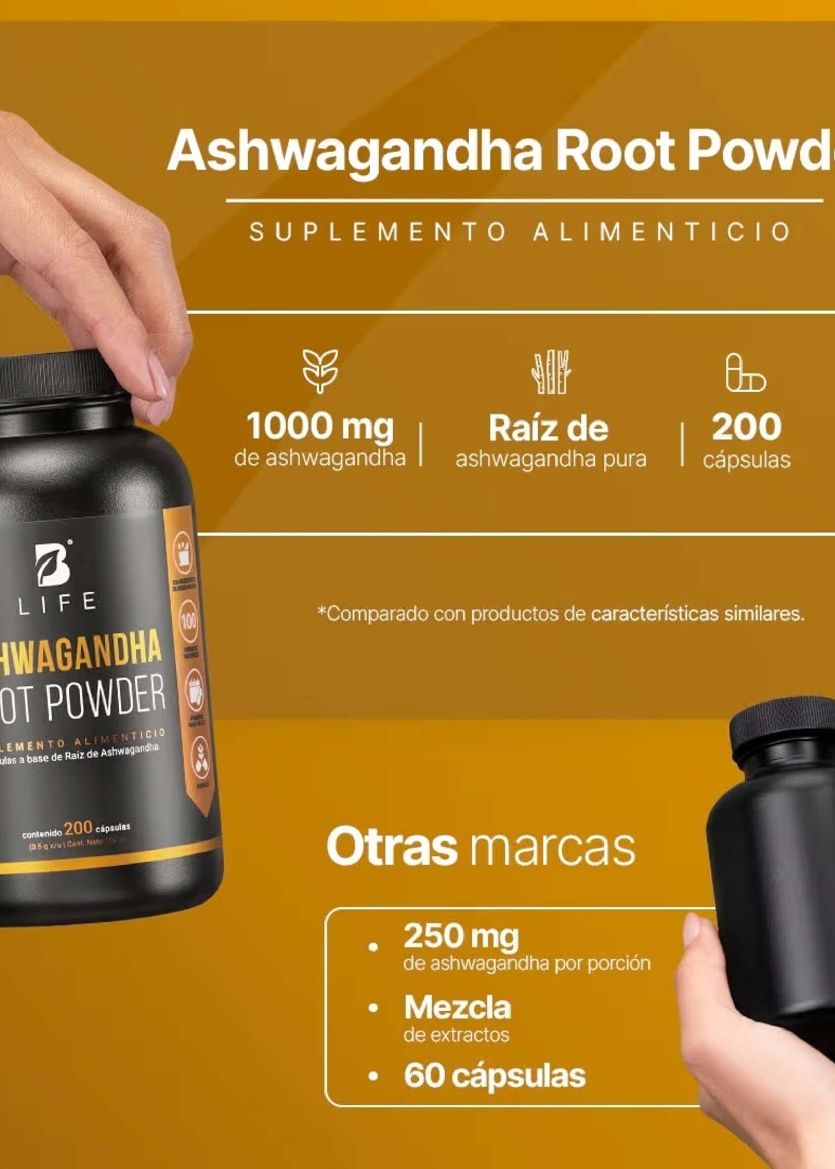 B LIFE ASHWAGANDA B LIFE 500 MG 200 CAP