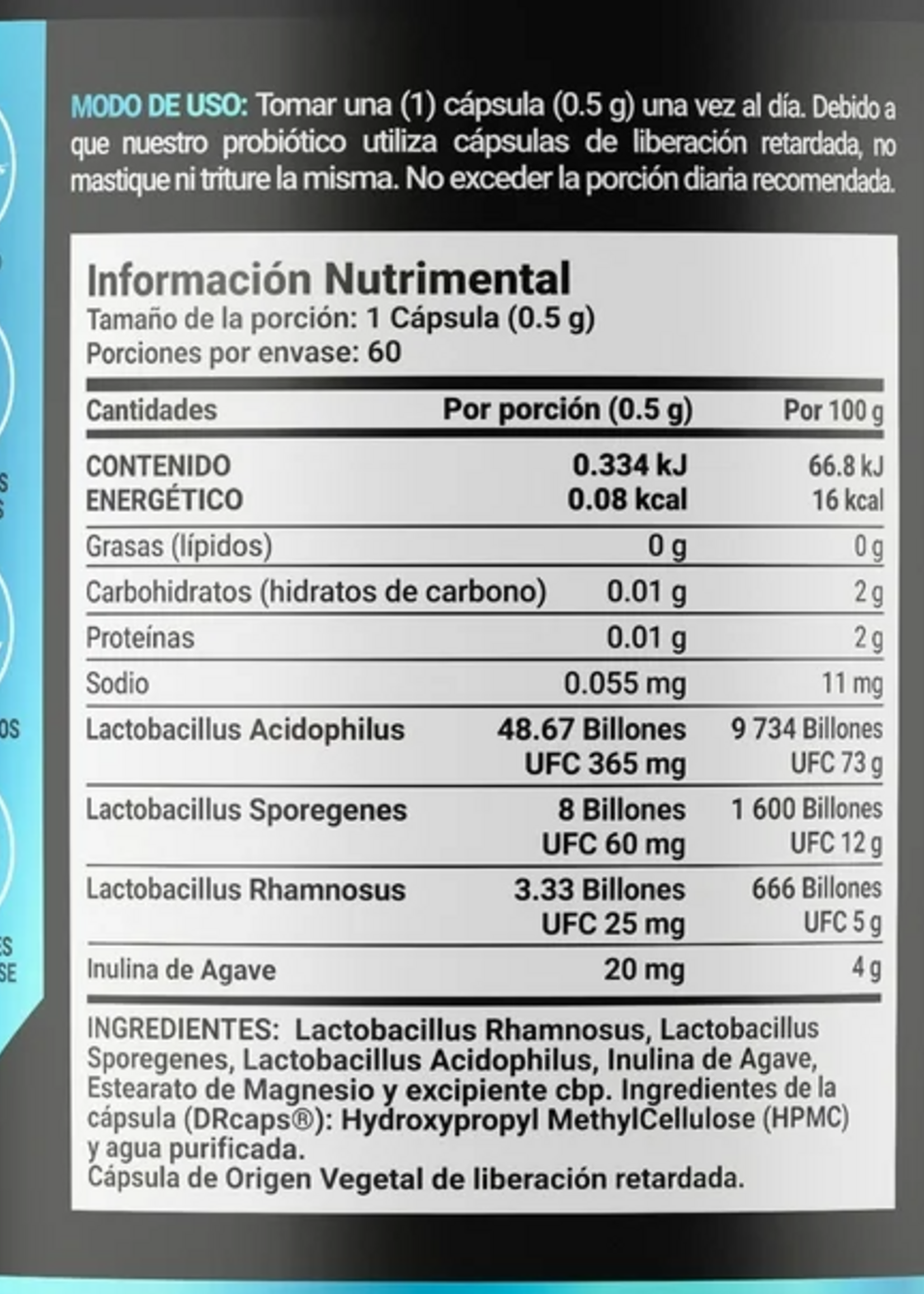 B LIFE 60 BILLONES DE PROBIOTICOS B LIFE 60 CAP