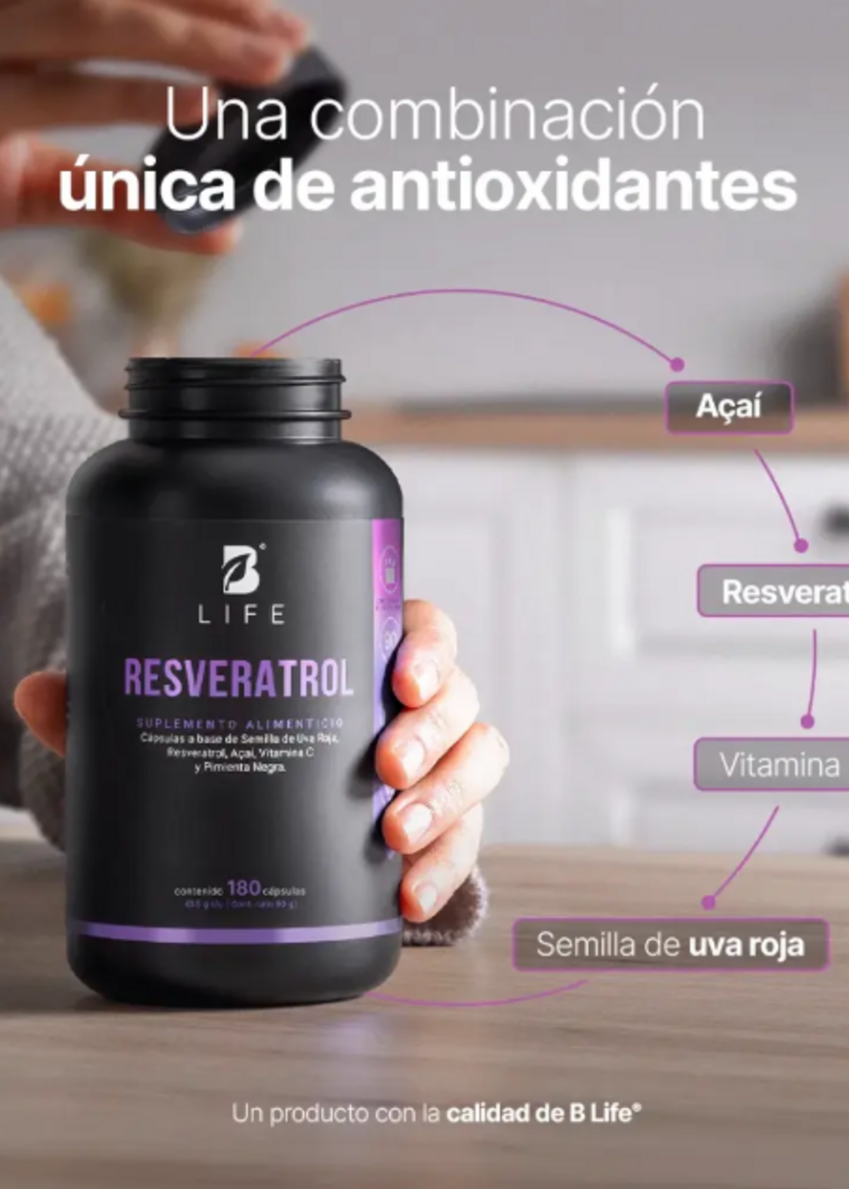 B LIFE RESVERATROL B LIFE 500 MG 180 CAP