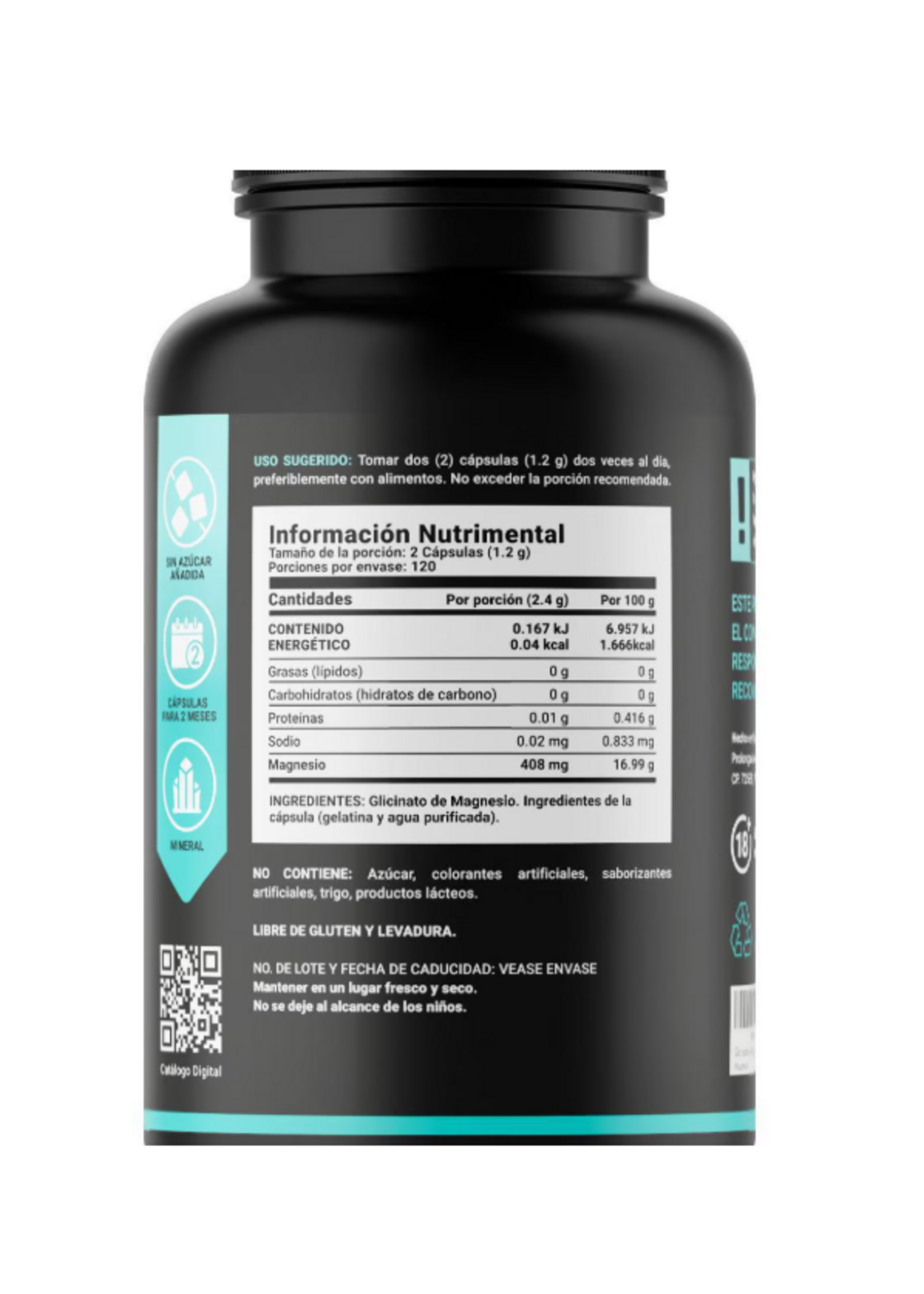 B LIFE GLYCINATO DE MAGNESIO B LIFE 600 MG 120 CAP