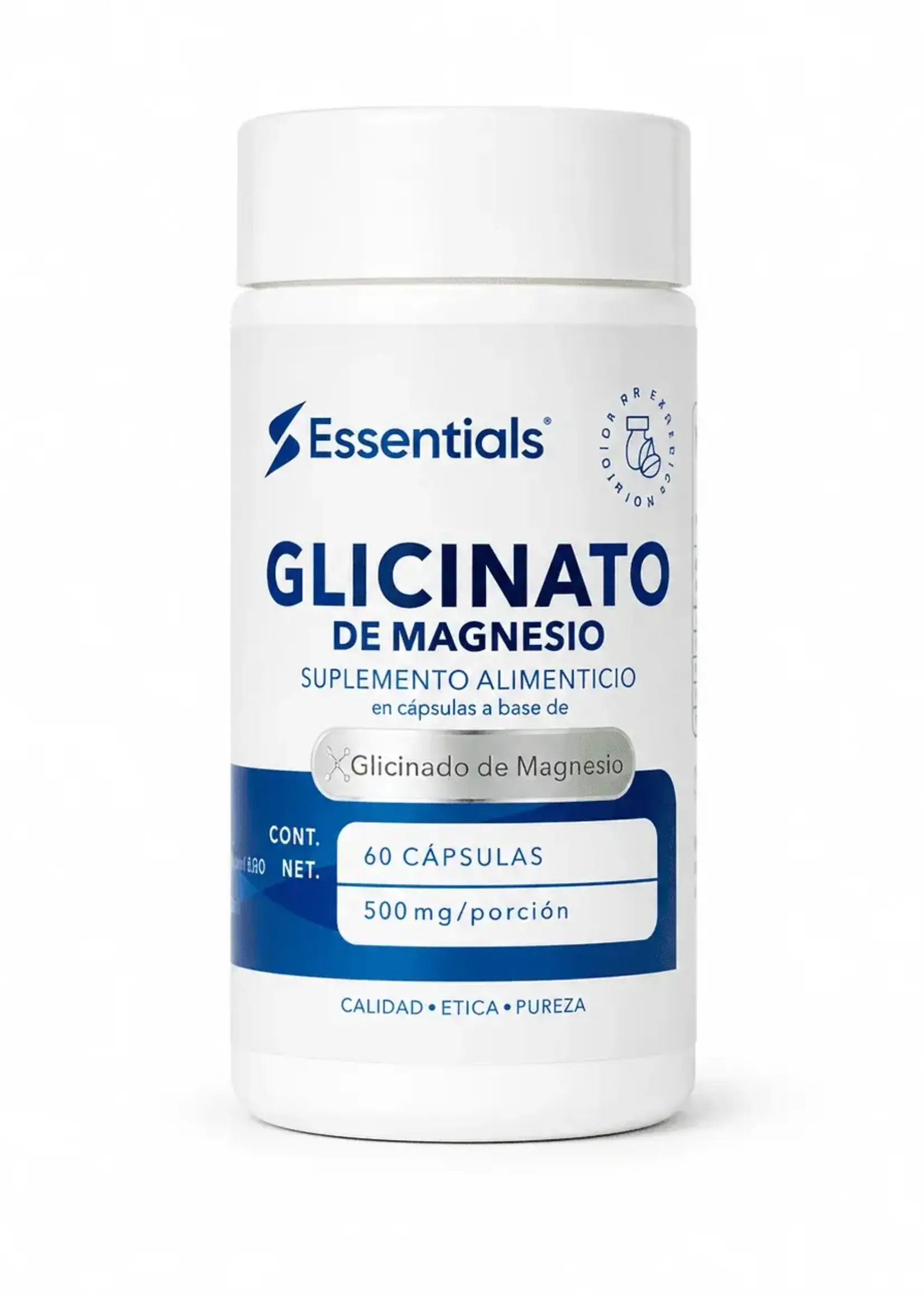 ESSENTIALS GLICINATO DE MAGNESIO ESSENTIAL 60 CAP 500 MG