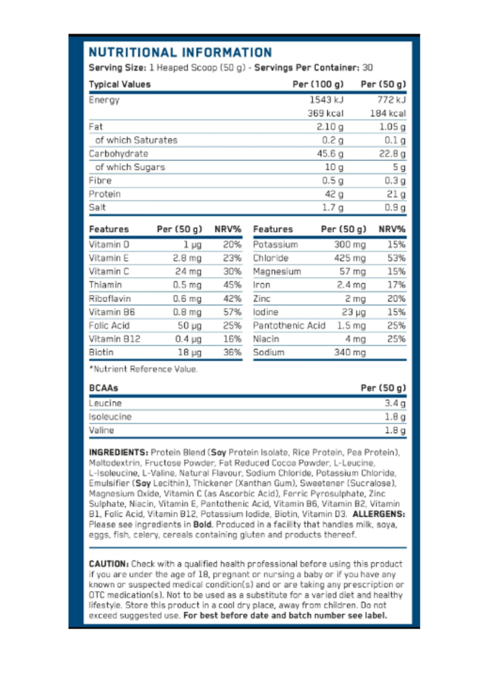 APPLIED NUTRITION PROTEIN RECOVERY APPLIED NUTRITION
