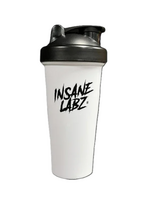 INSANE LABZ SHAKER INSANE 22 OZ BLANCO TAPA NEGRA