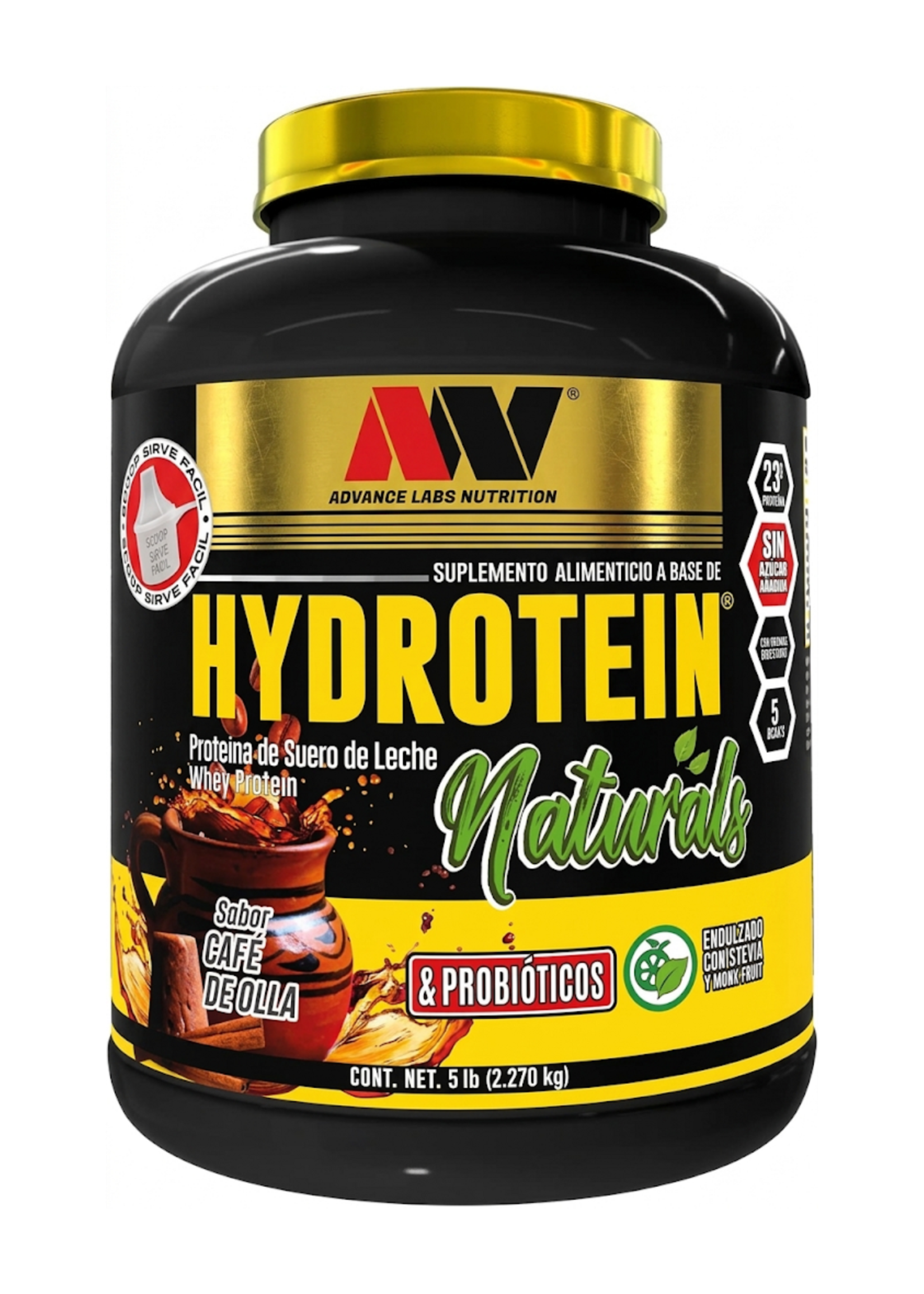 ADVANCE NUTRITION HYDROTEIN NATURALS & PROBIOTICOS(SIN AZUCAR PARA DIABETICOS)