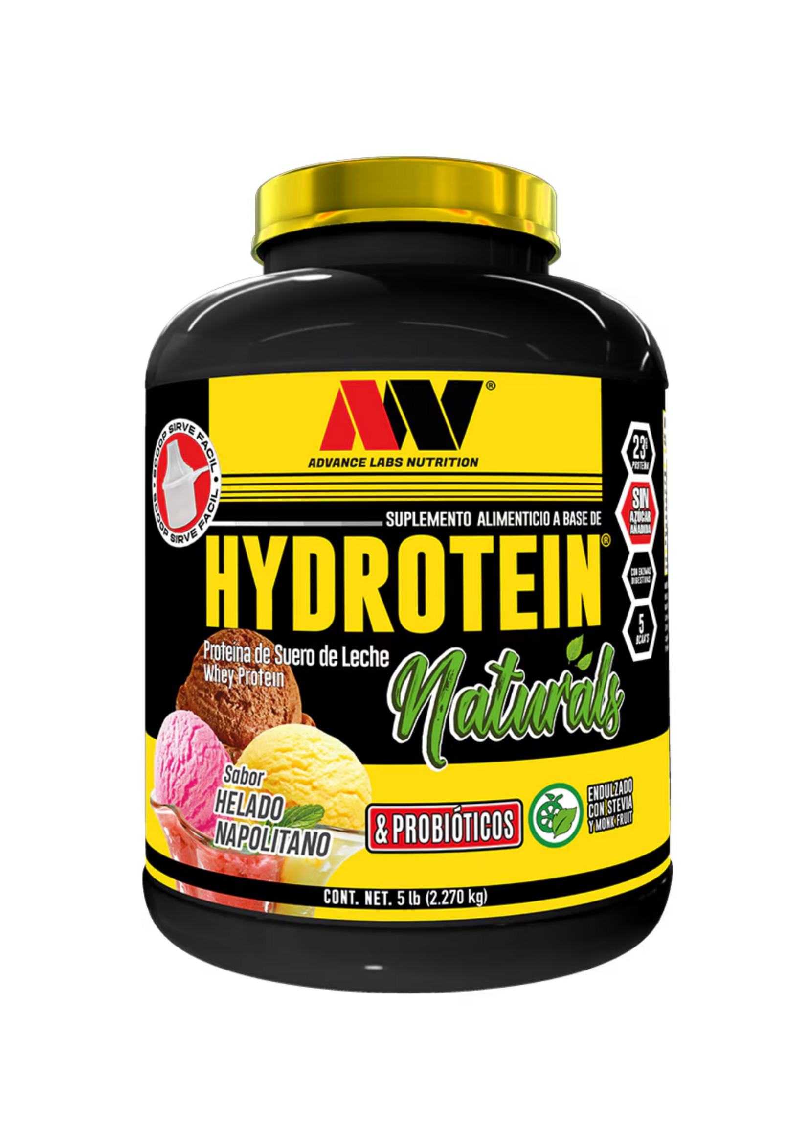 ADVANCE NUTRITION HYDROTEIN NATURALS & PROBIOTICOS(SIN AZUCAR PARA DIABETICOS)