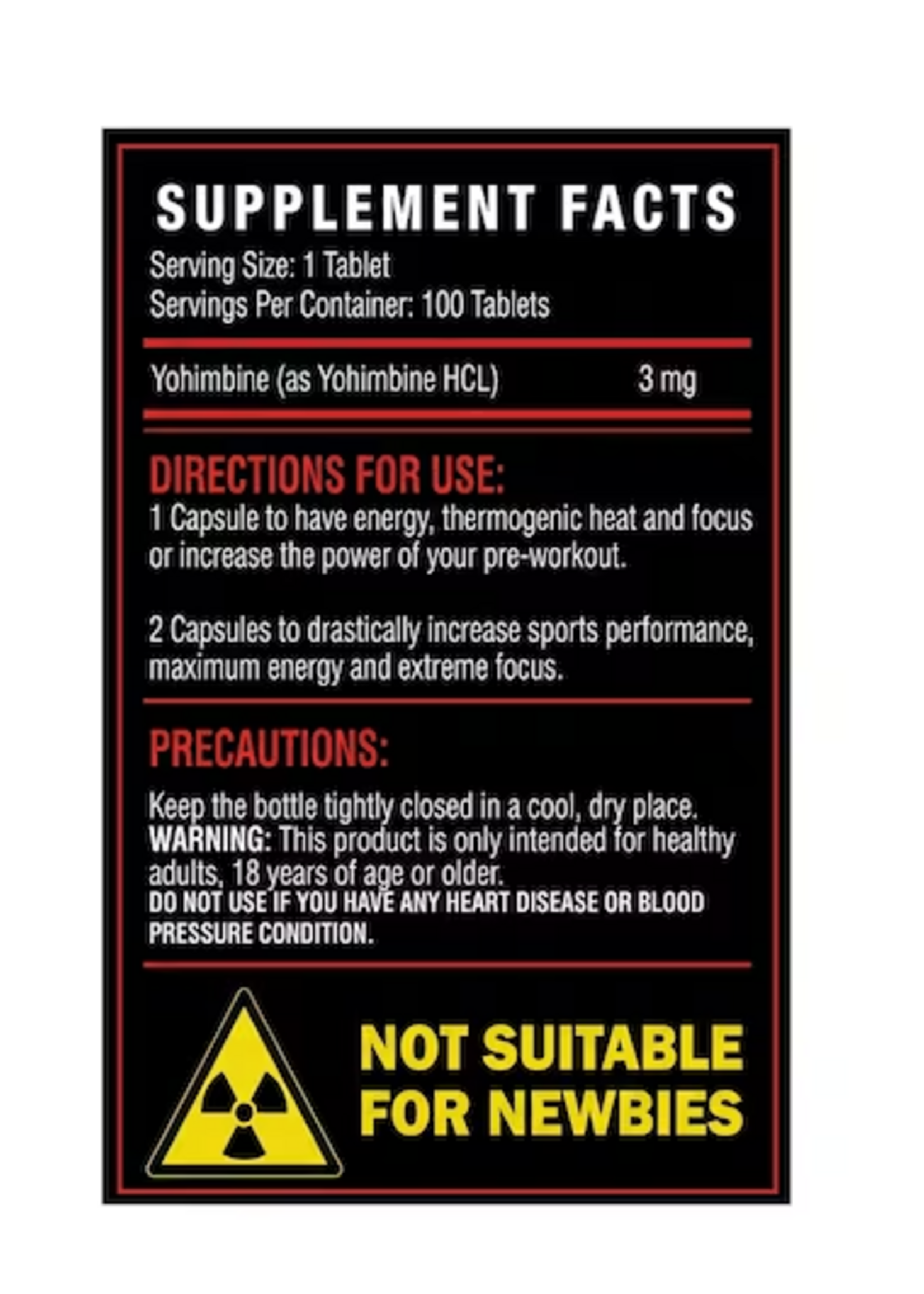 DARK MATTER YOHIMBINE 666 100 TAB DARK MATTER