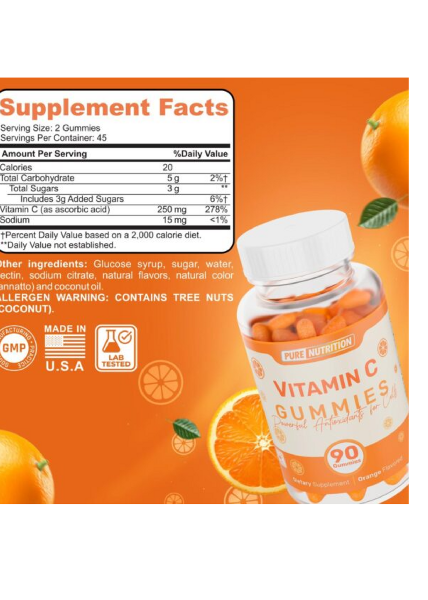 PURE NUTRITION VITAMINA C 90 GUMMIES PURE NUTRITION
