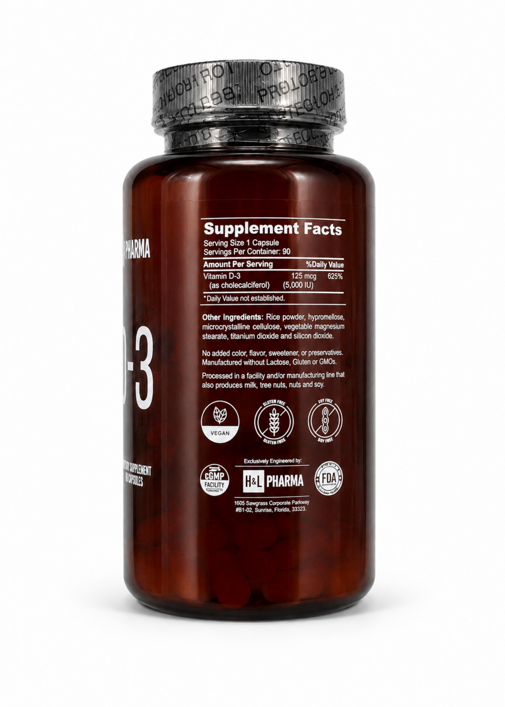 H&L PHARMA VITAMINA D3 5000UI 90 CAPS H&L PHARMA
