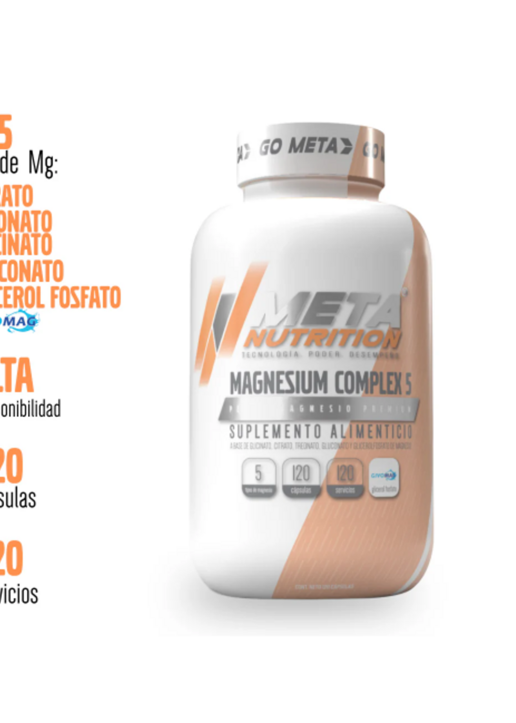 META NUTRITION MAGNESIUM COMPLEX 5  META 120 CAP