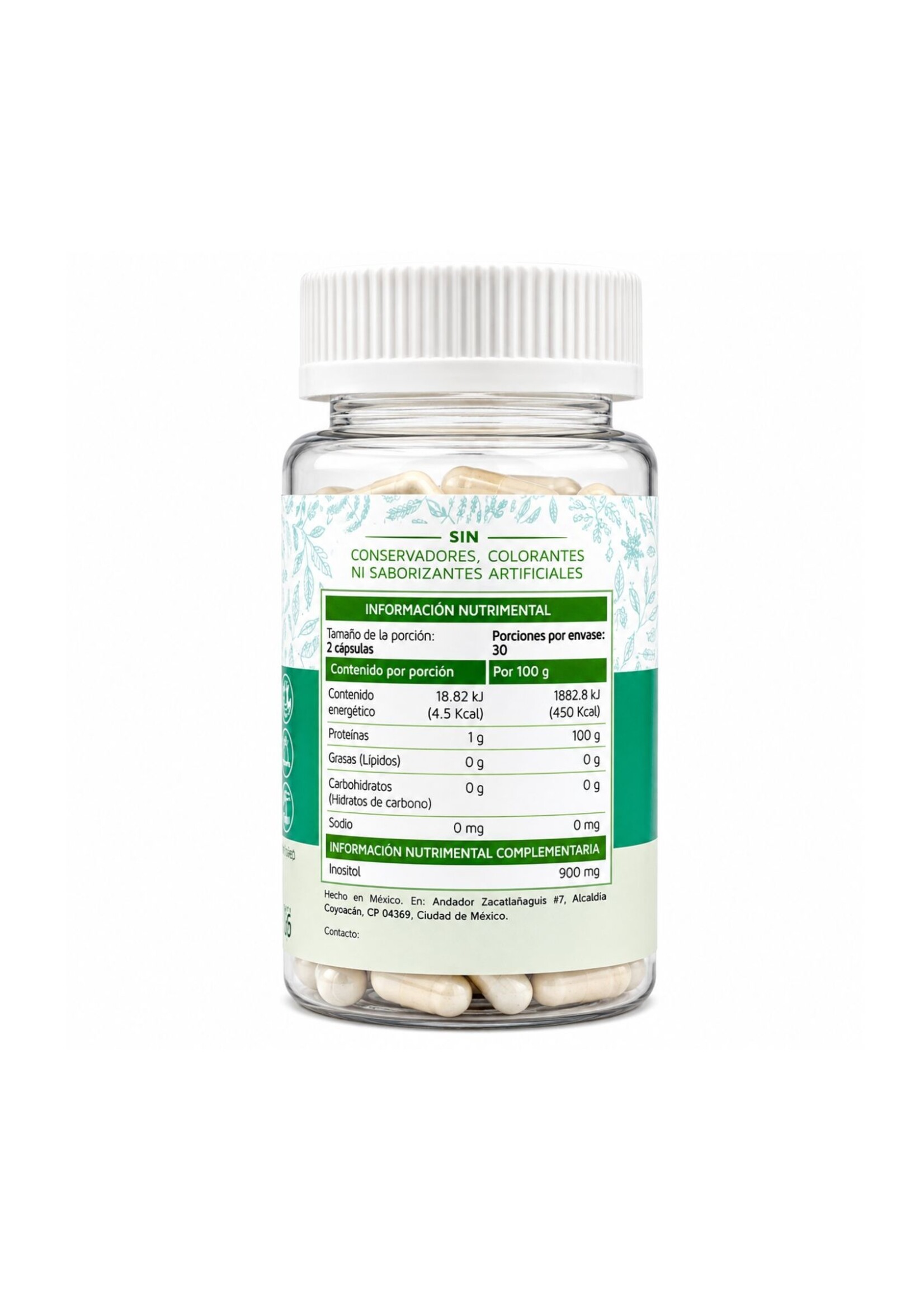 GREEN INOSITOL 500 MG 60 CAP GREEN