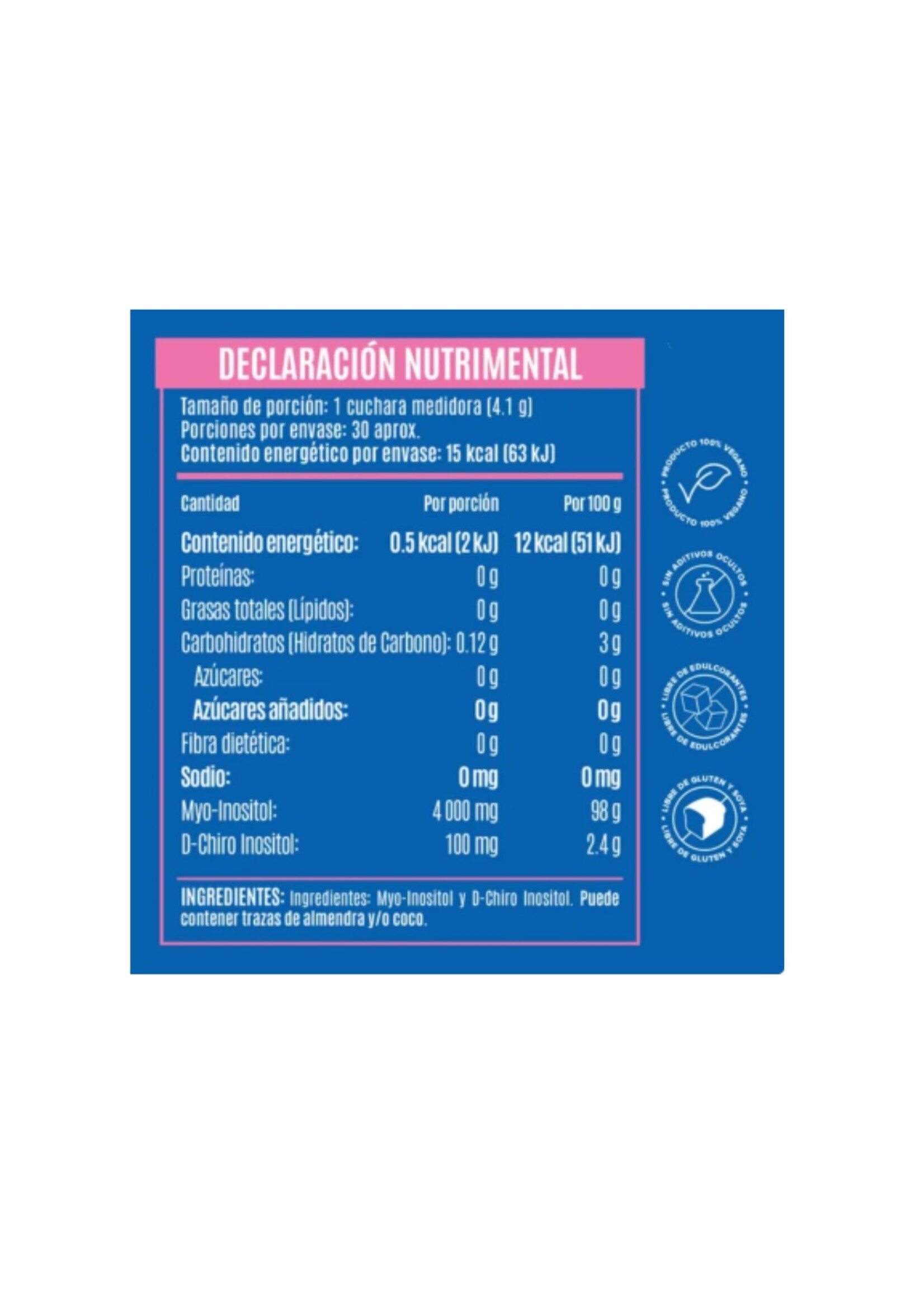 BIRDMAN MYO & D-CHIRO INOSITOL 30 SERV (POLVO) BIRDMAN