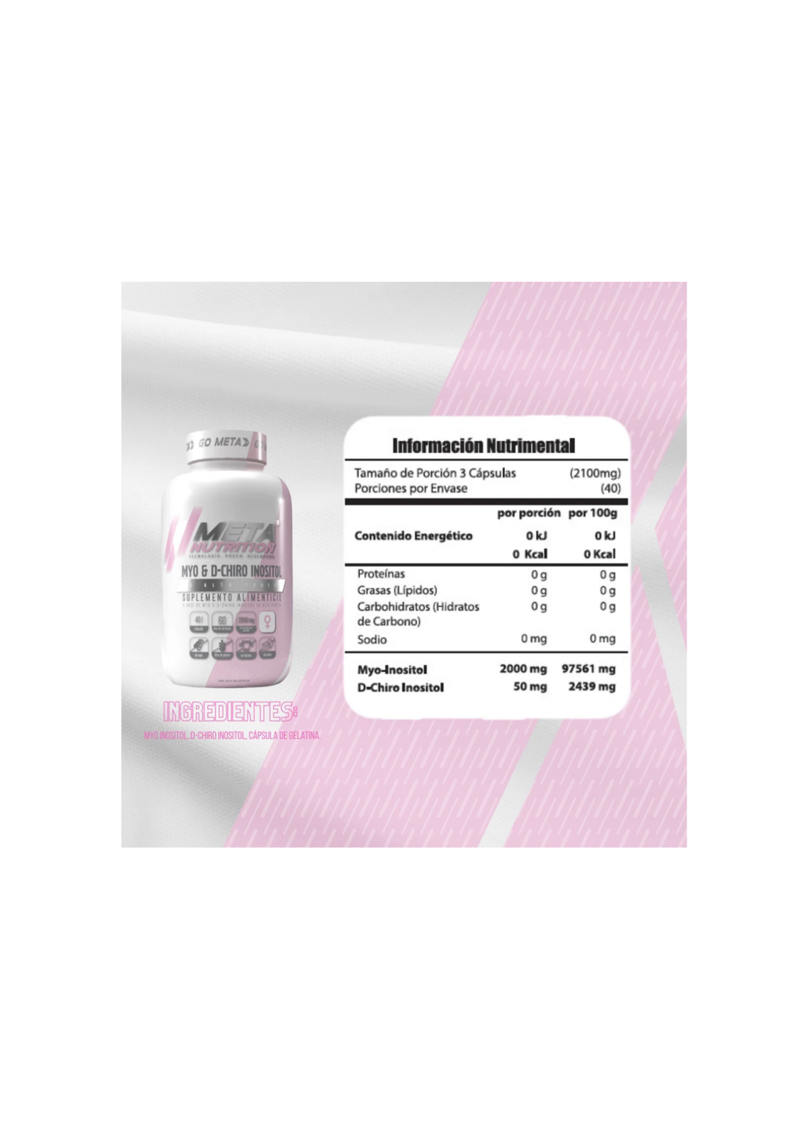 META NUTRITION MYO & DCHIRO INOSITOL META 120 CAP