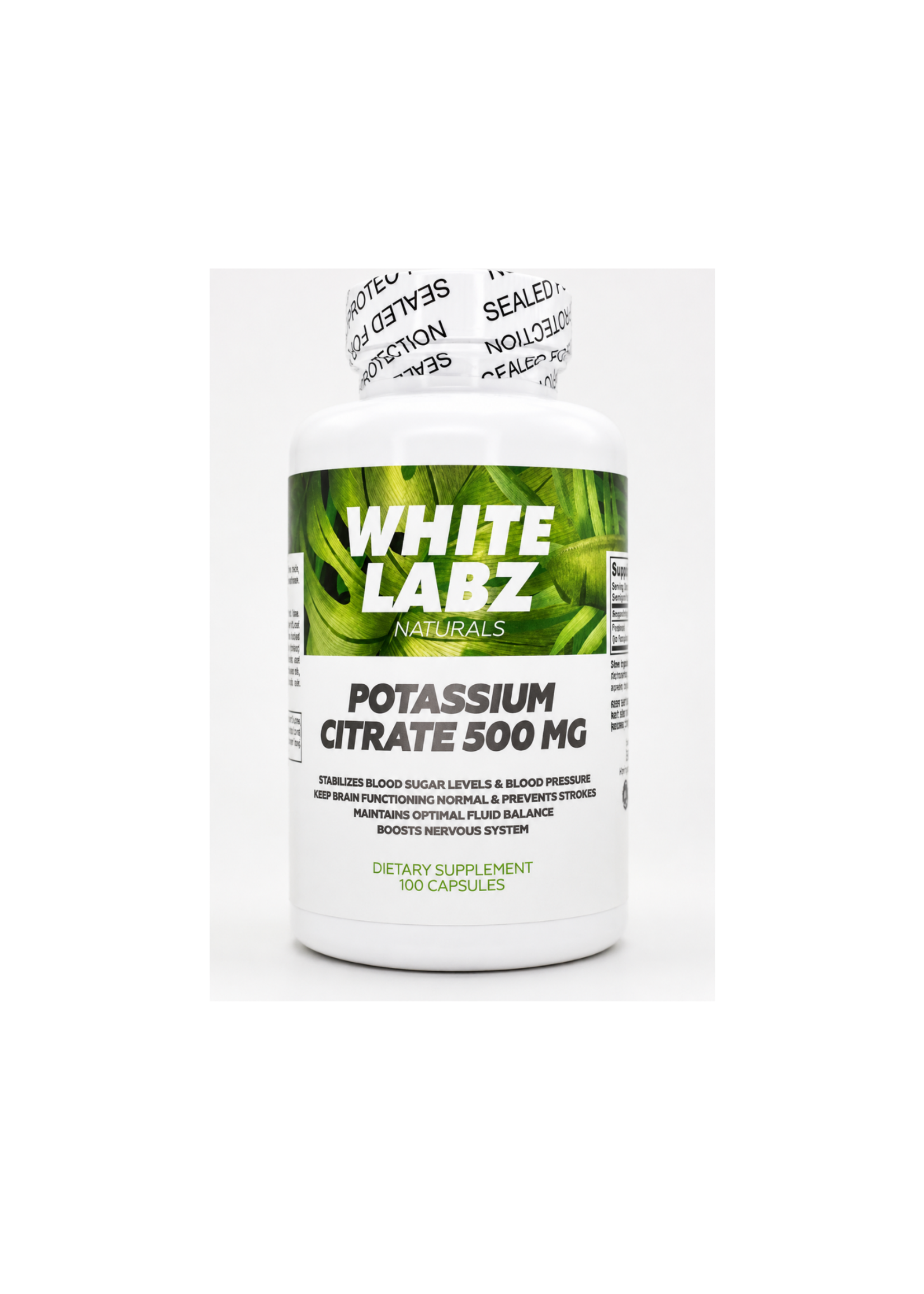WHITE LABZ CITRATO DE POTASIO WHITE 500 MG/100 CAP