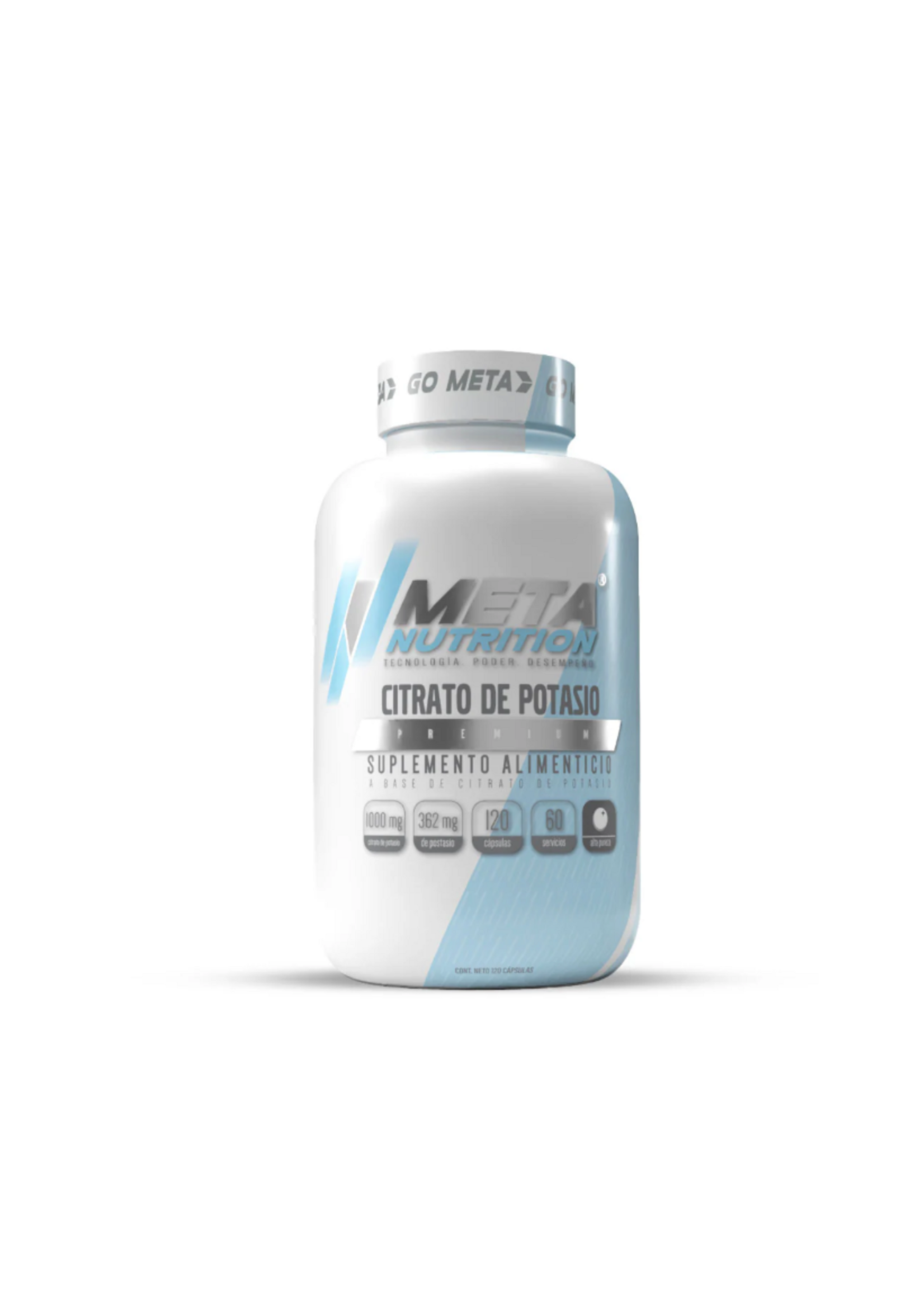 META NUTRITION CITRATO DE POTASIO 1000 MG 120 SERV META