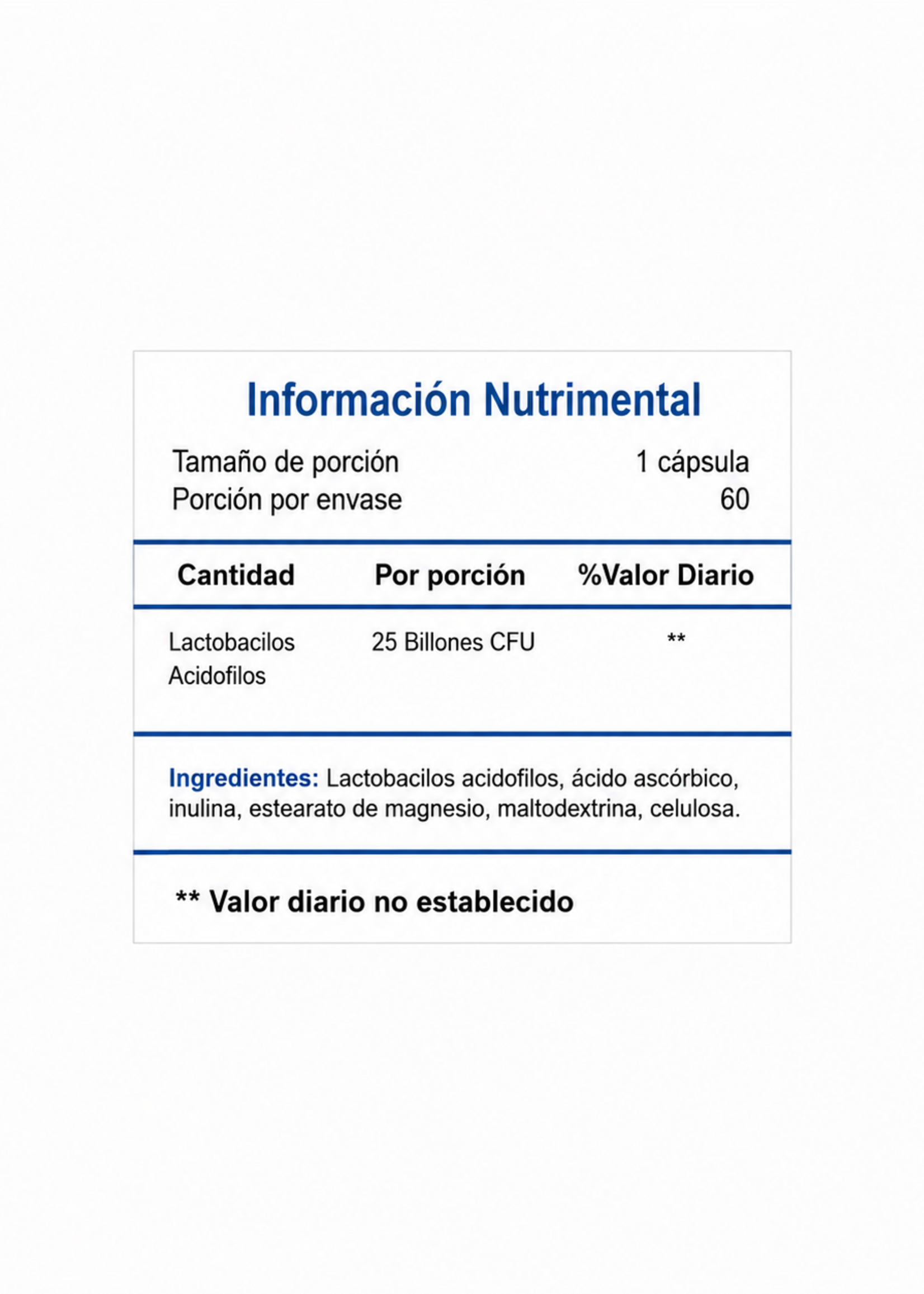 PROBIOTICOS 25 ESSENTIALS 60 CAP