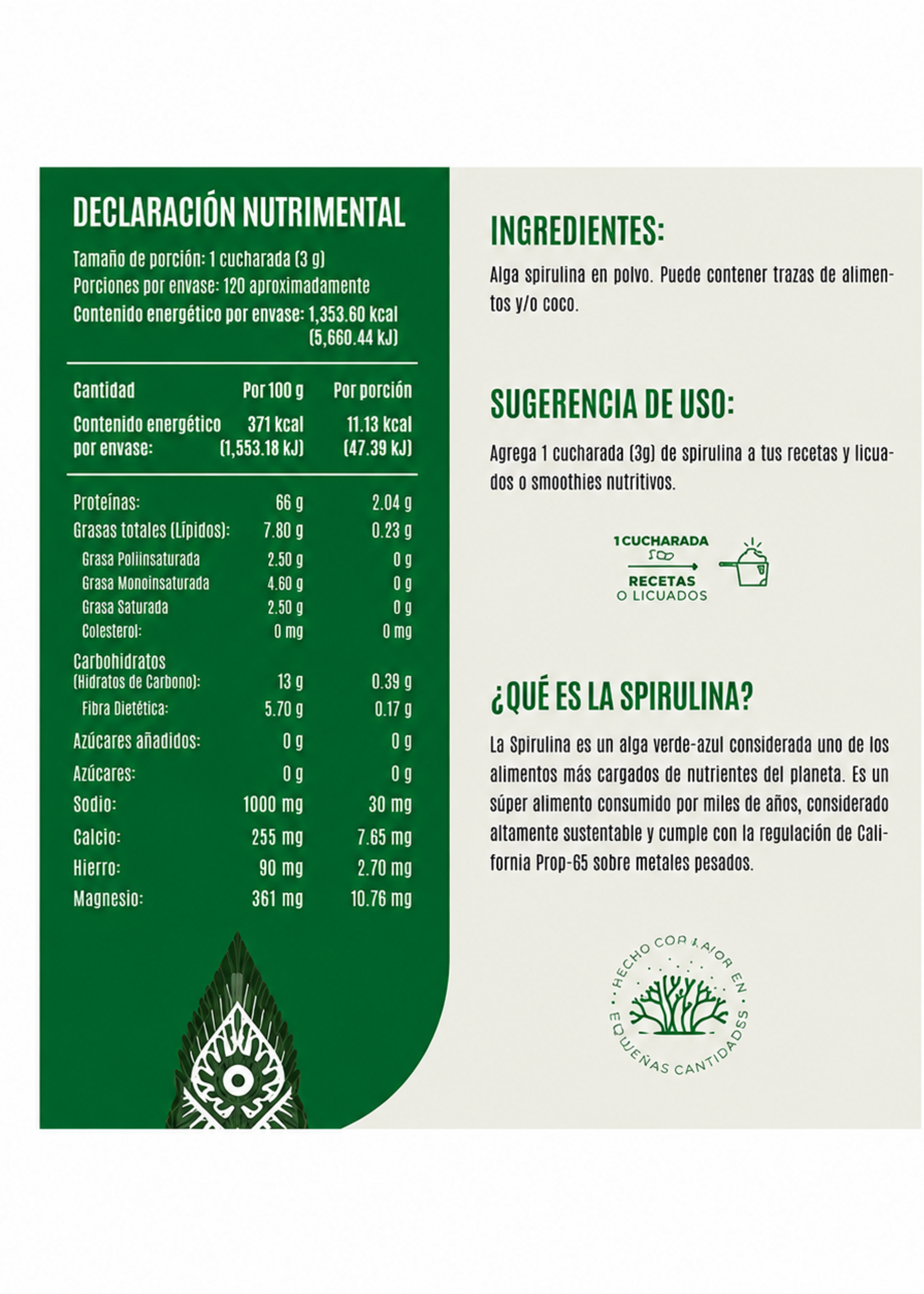 BIRDMAN SPIRULINA BIRDMAN 120 SERV