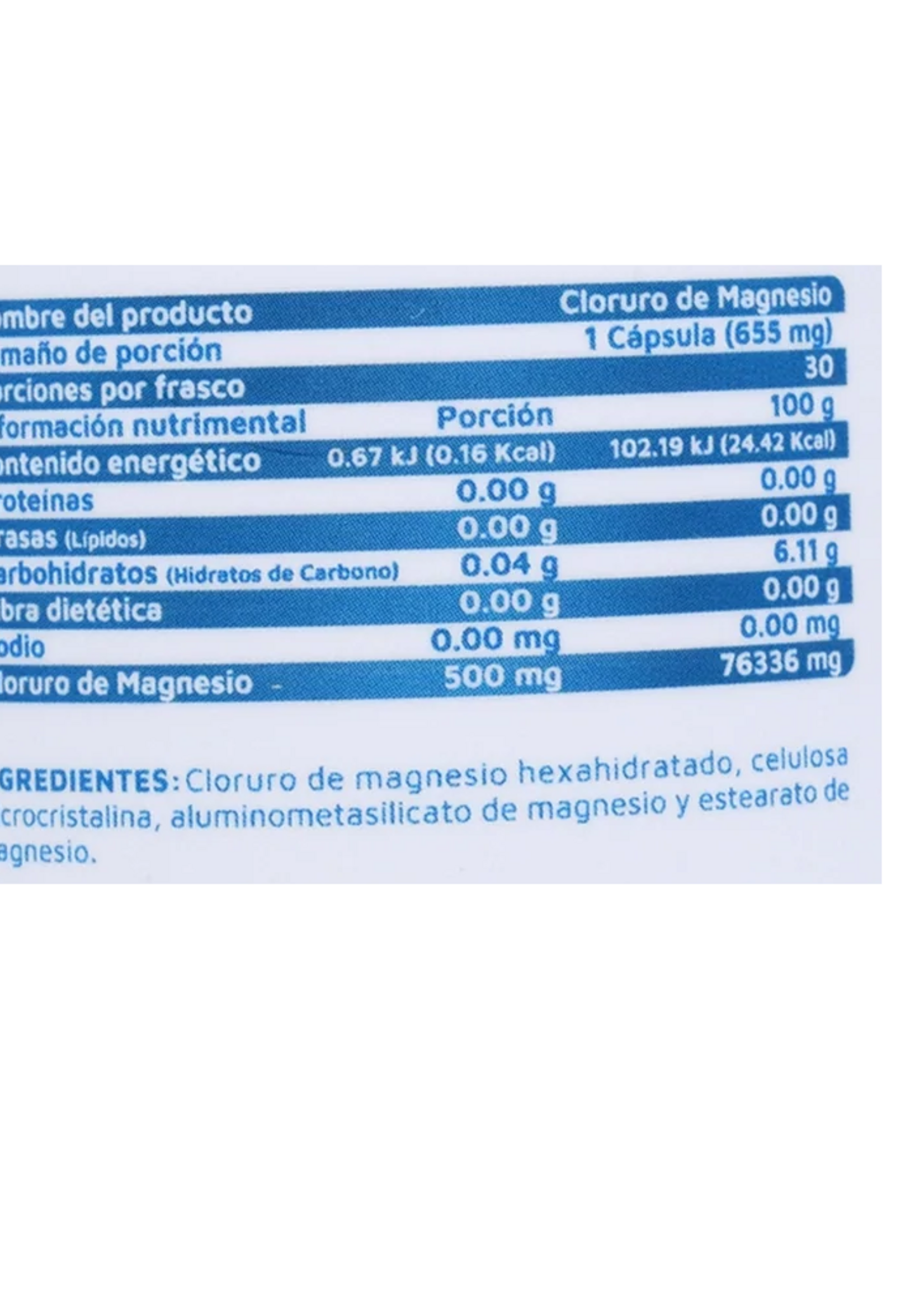 VIDANAT CLORURO MAGNESIO 30 CAP VIDANAT